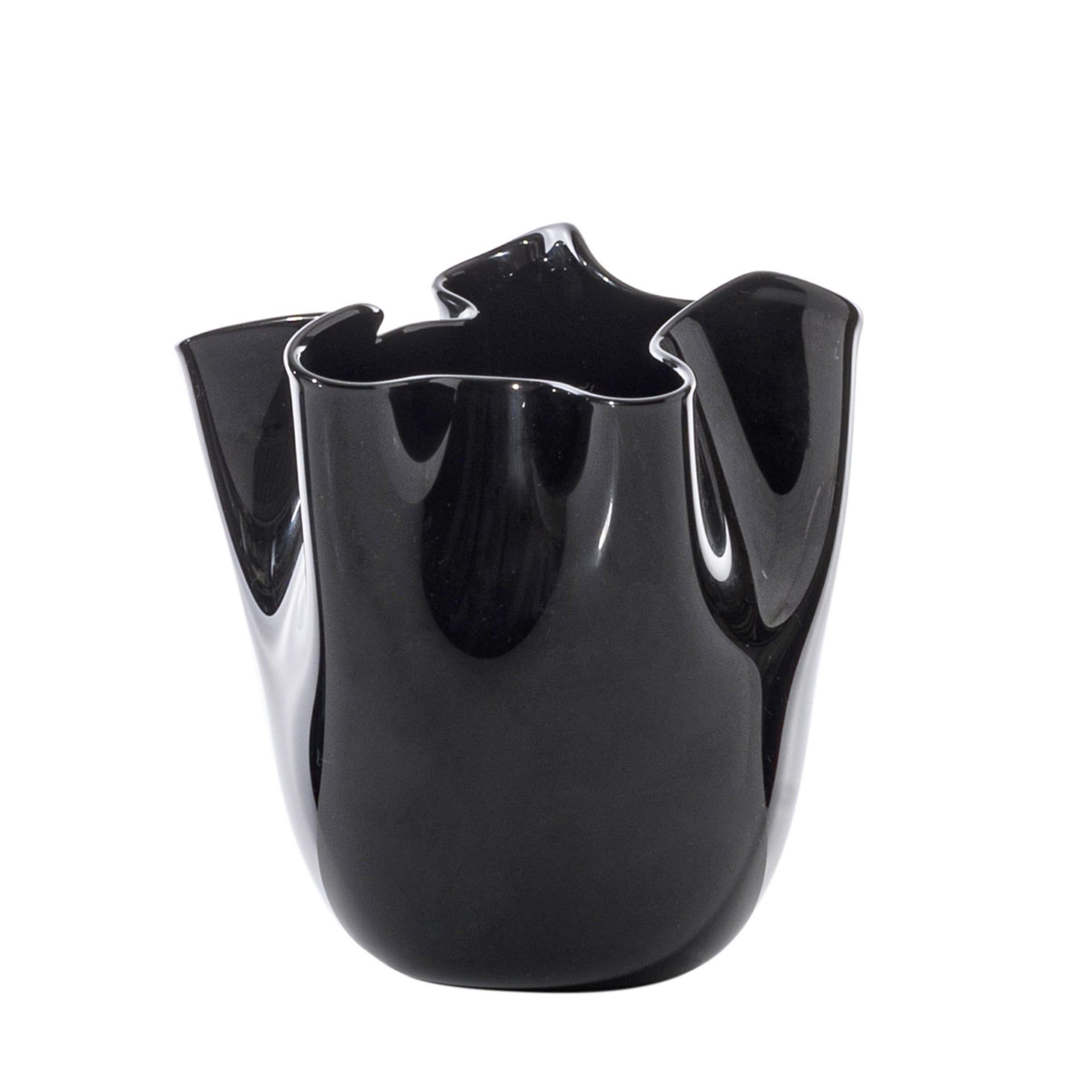 VENINI Vaso Fazzoletto Medium Nero  20CM – H 24CM 700.02