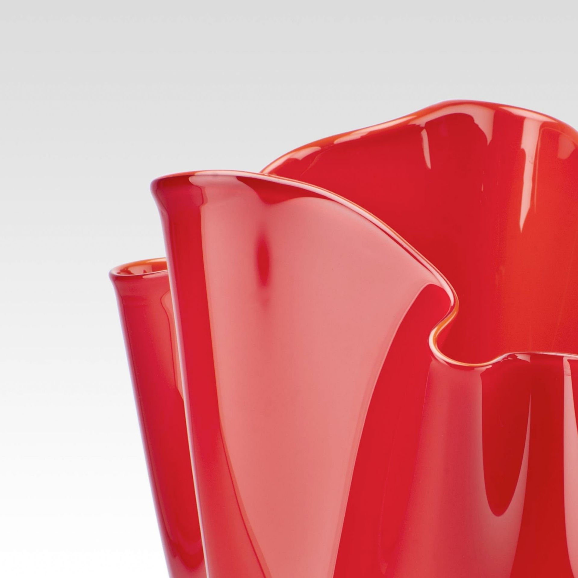 VENINI Vaso Fazzoletto Small Rosso 13,5 CM – H 13,5 CM 700.04