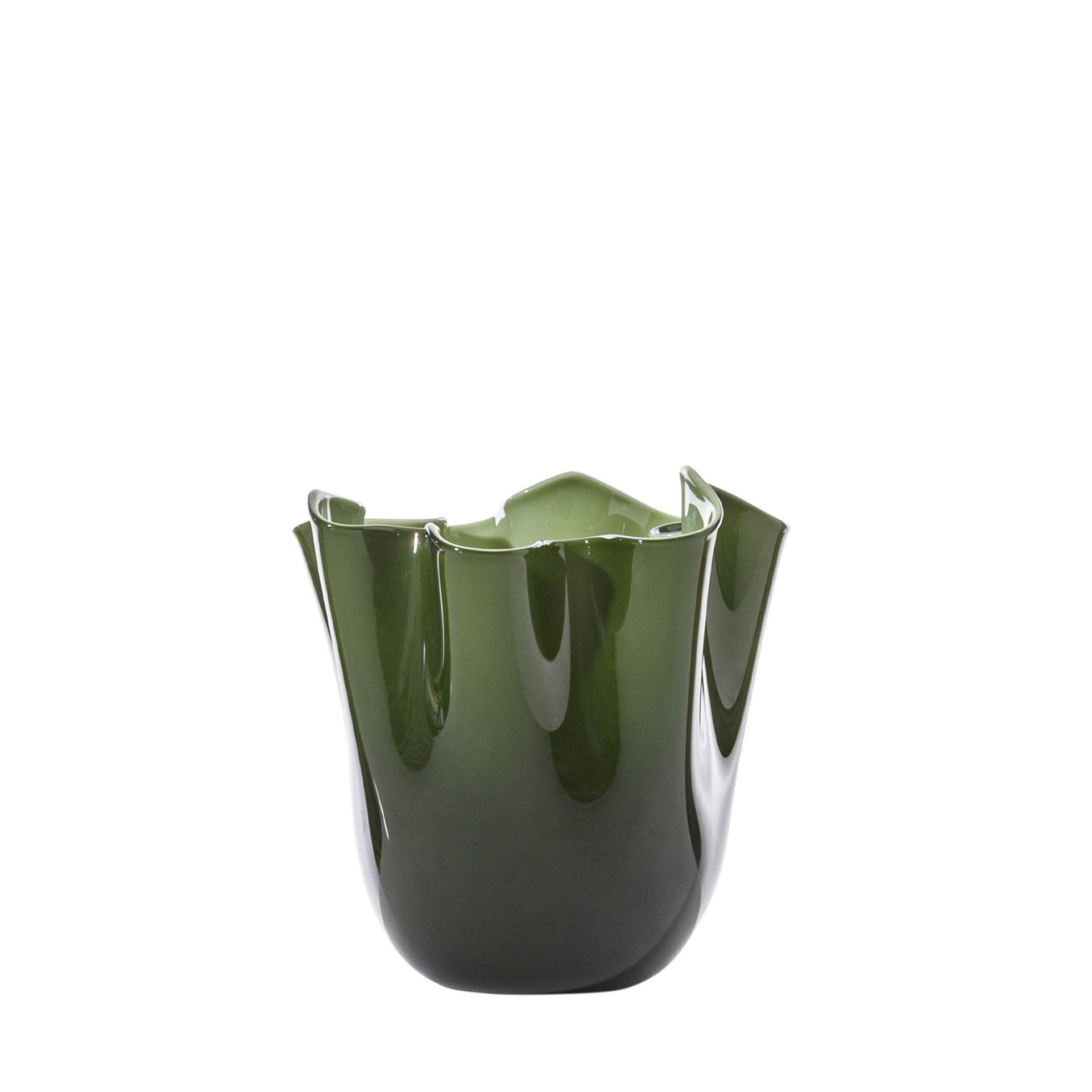 VENINI Vaso Fazzoletto Small Verde Mela 13.5 CM - H 13.5 CM 700.04
