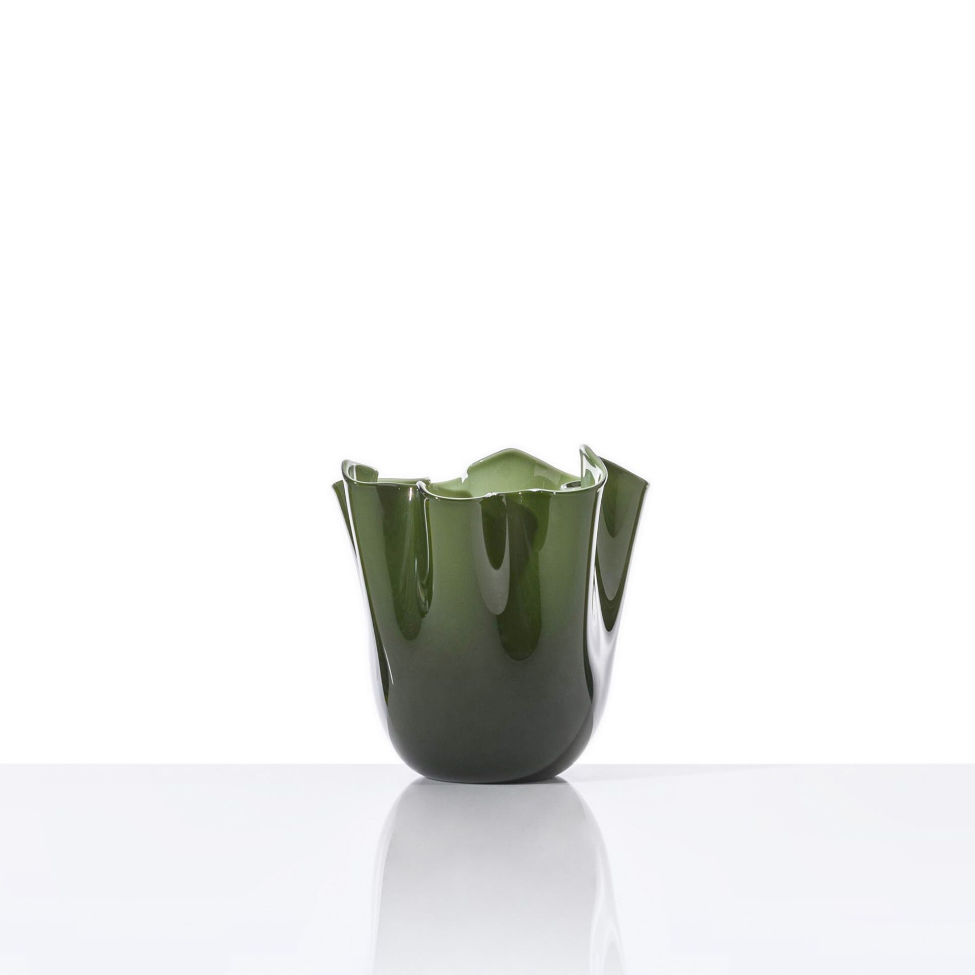 VENINI Vaso Fazzoletto Small Verde Mela 13.5 CM - H 13.5 CM 700.04