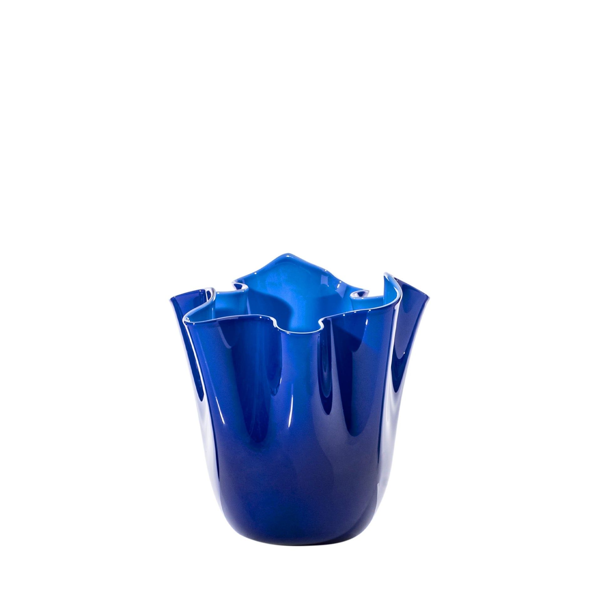 VENINI Vaso Fazzoletto Small Zaffiro  13,5 CM – H 13,5 CM 700.04