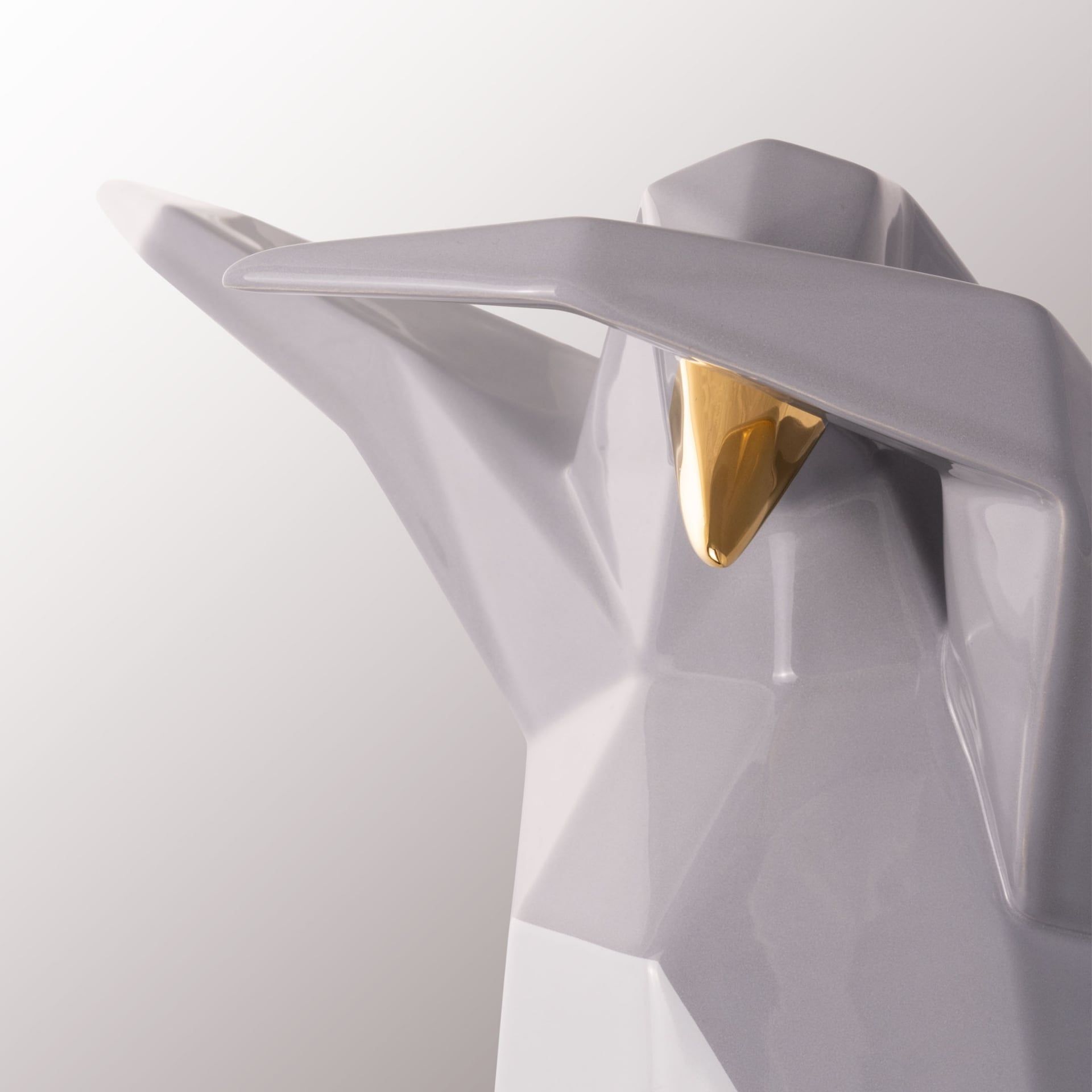 BOSA Scultura Dab Penguin Grigio Sasso (Vittorio Gennari) 31 CM - H 38 CM A-24/27+04+04/29