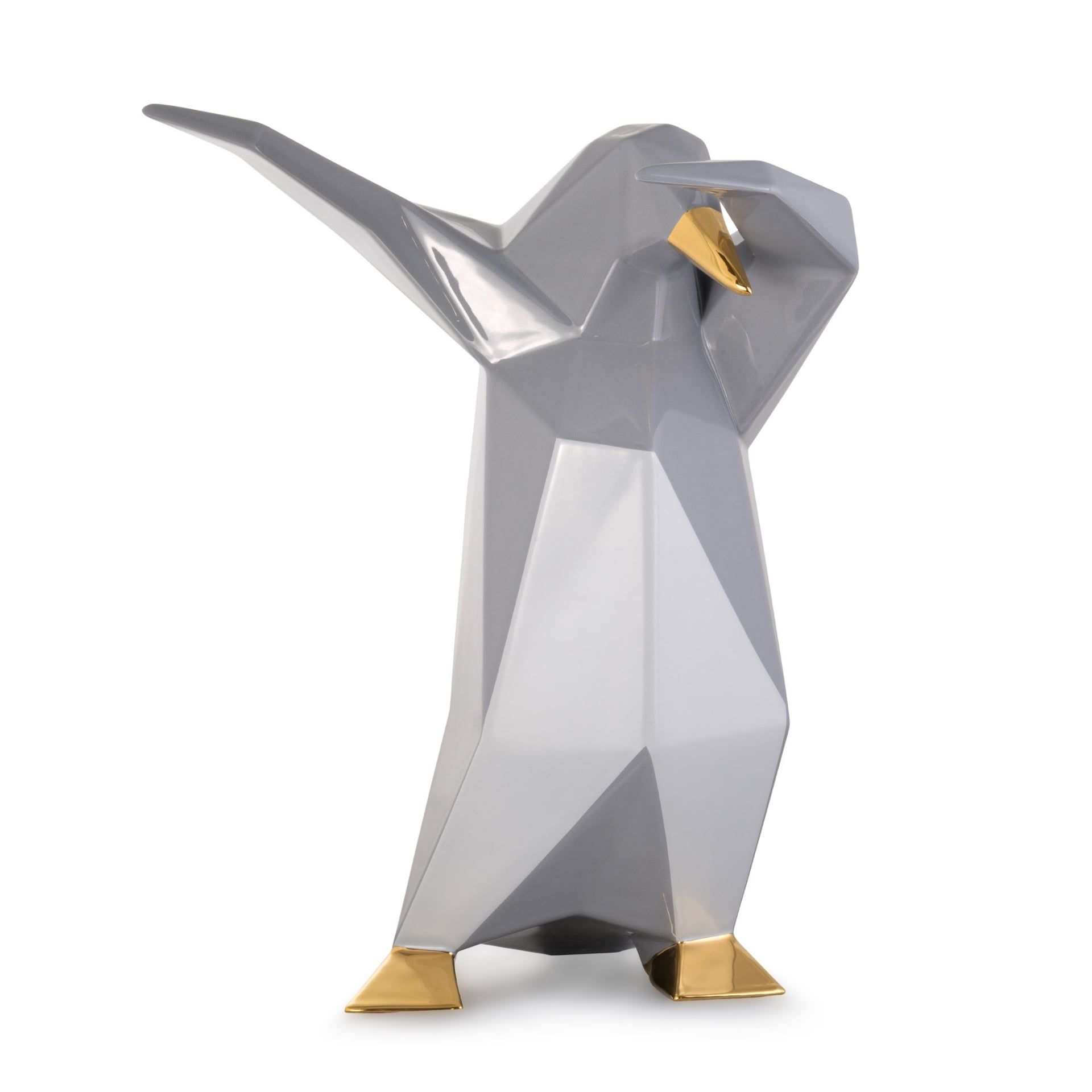 BOSA Scultura Dab Penguin Grigio Sasso (Vittorio Gennari) 31 CM - H 38 CM A-24/27+04+04/29