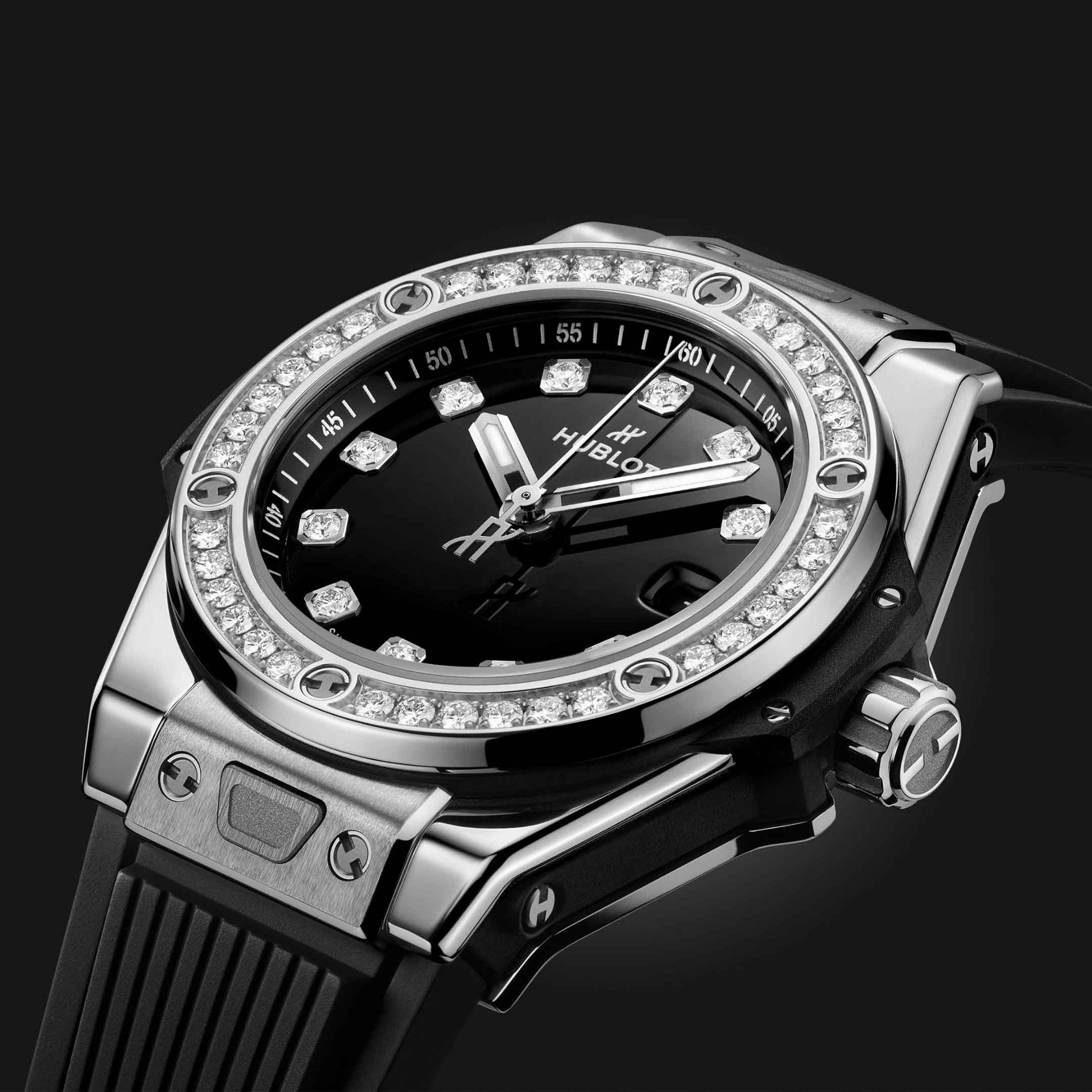 HUBLOT Big Bang One Click Steel Diamonds 33 MM 485.SX.1270.RX.1204