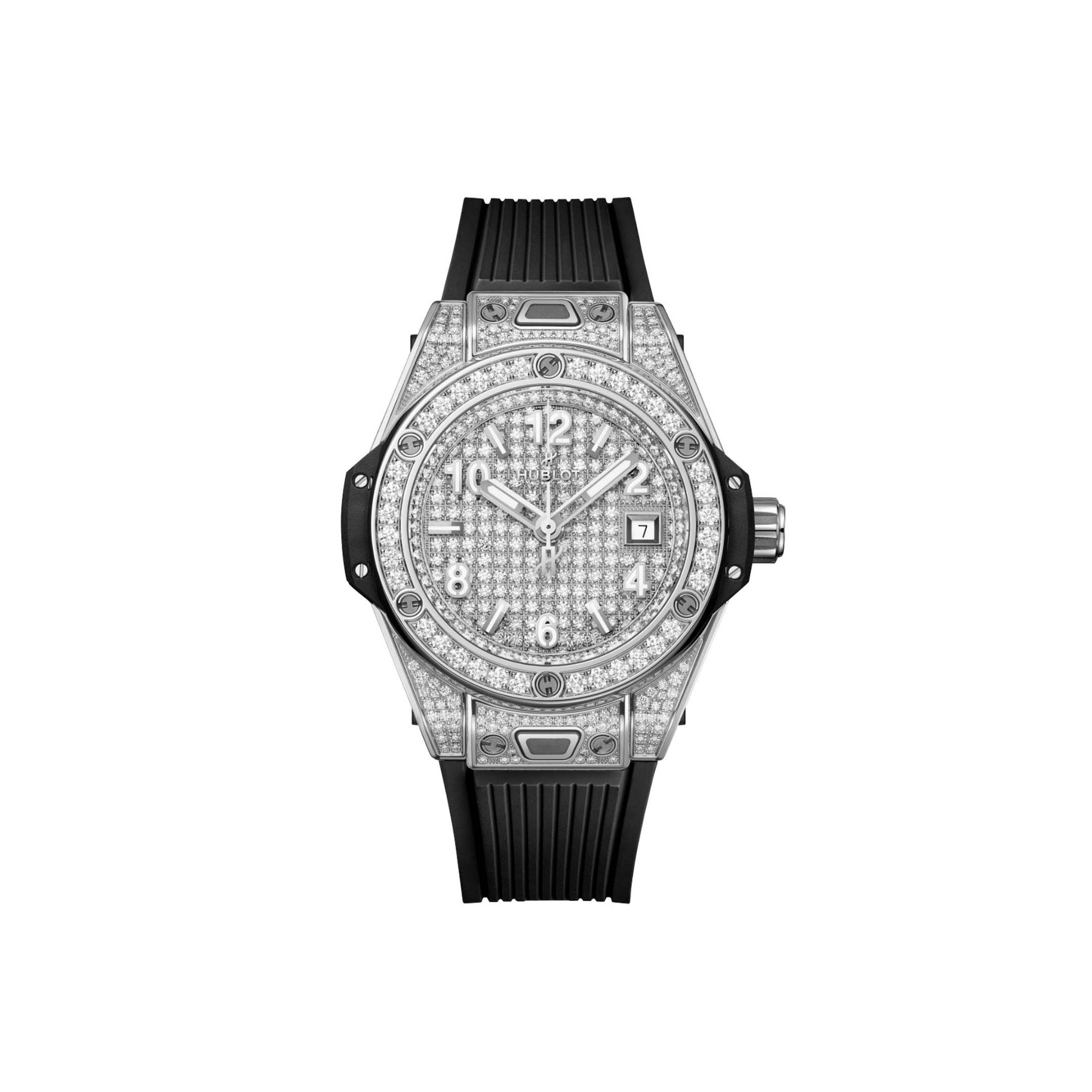 HUBLOT Big Bang One Click Steel Full Pavé 33 MM 485.SX.9000.RX.1604