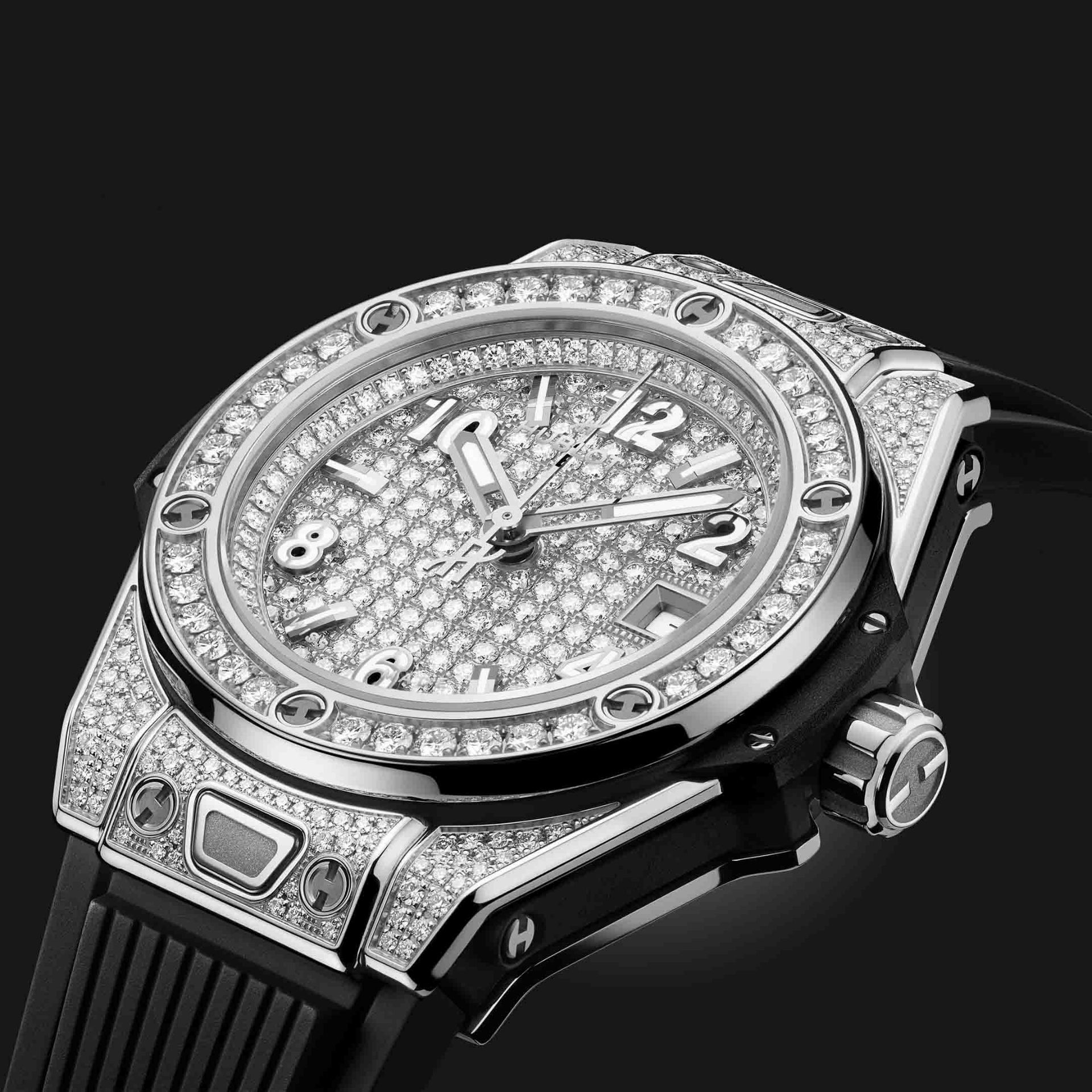 HUBLOT Big Bang One Click Steel Full Pavé 33 MM 485.SX.9000.RX.1604