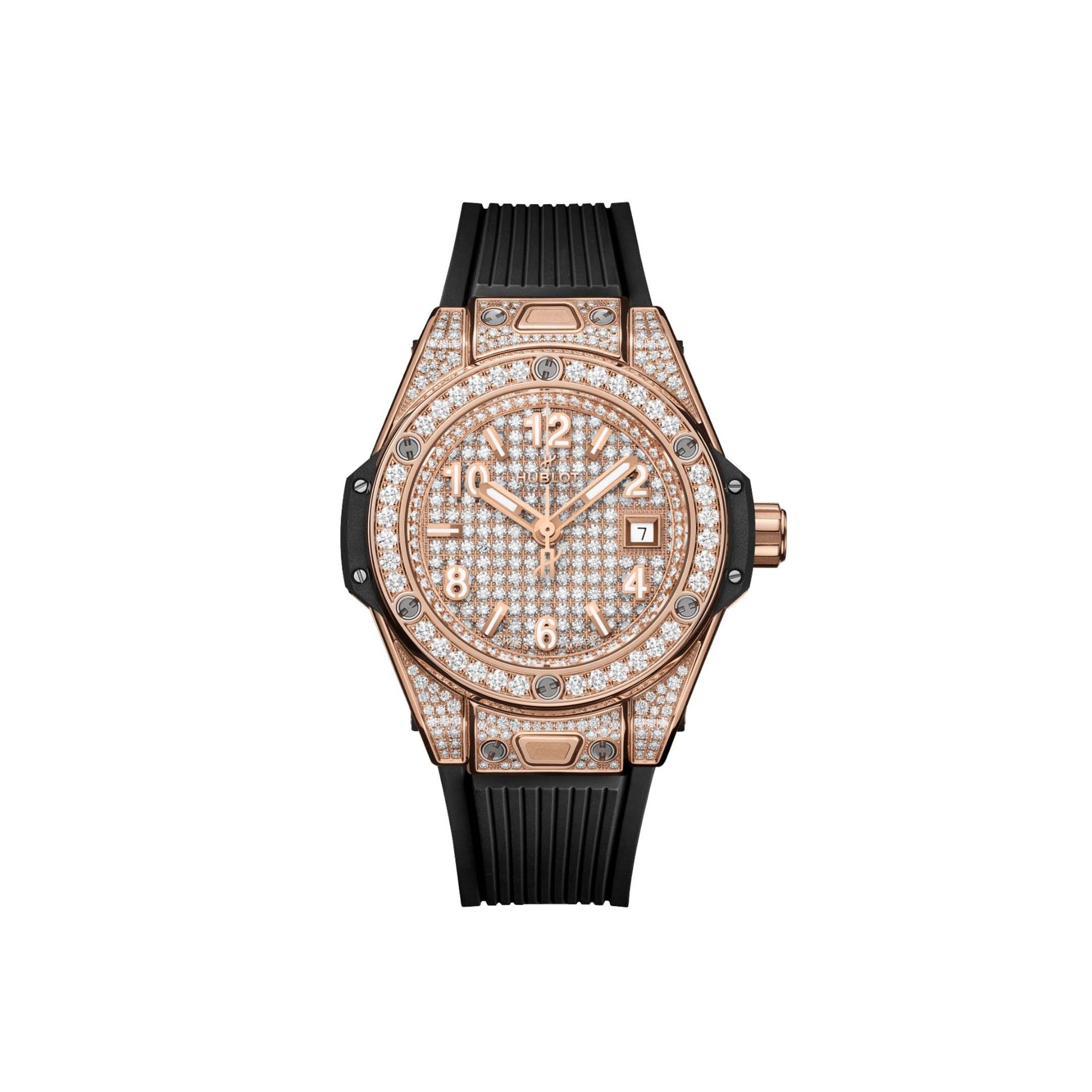 HUBLOT Big Bang One Click King Gold Full Pavé 33 MM 485.OX.9000.RX.1604