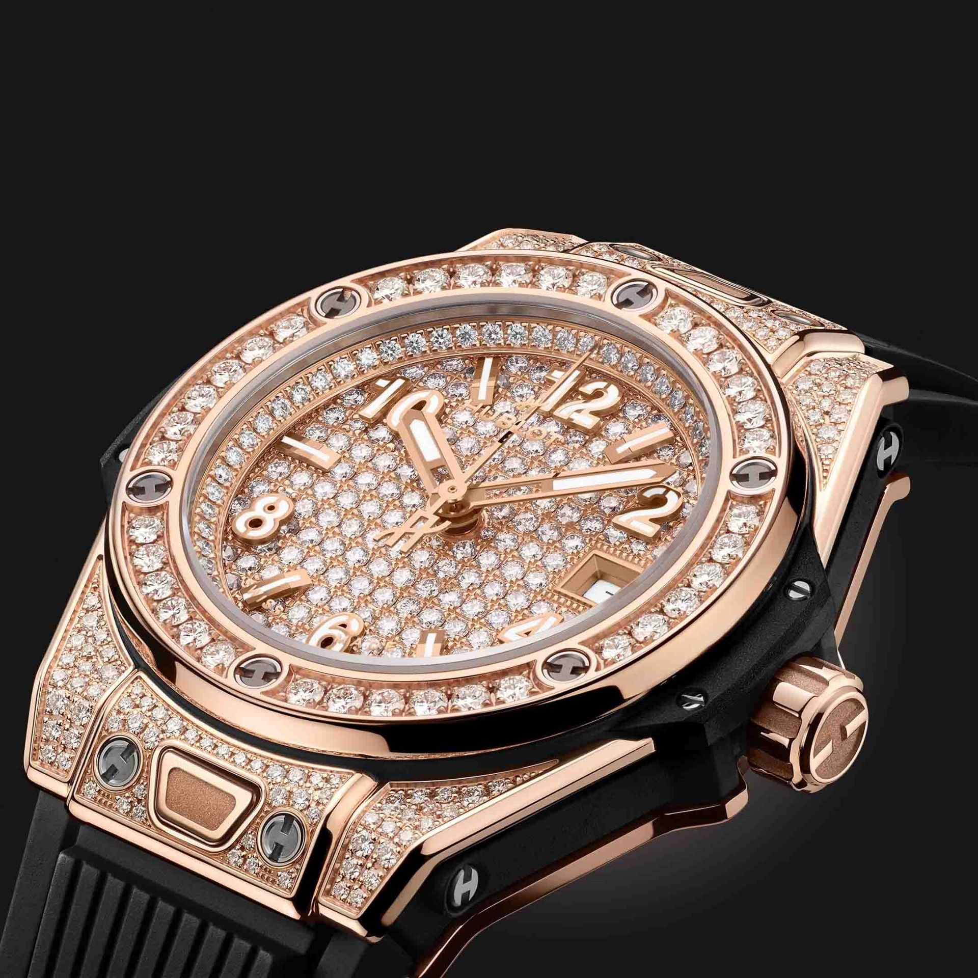 HUBLOT Big Bang One Click King Gold Full Pavé 33 MM 485.OX.9000.RX.1604