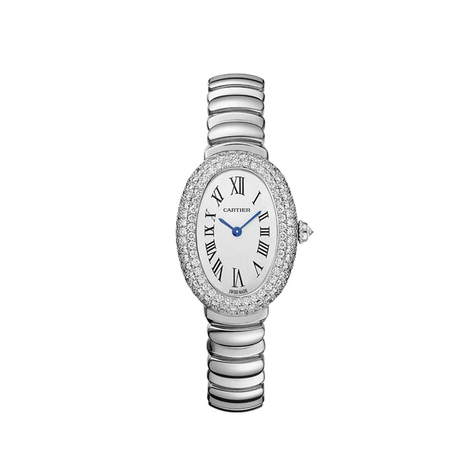 CARTIER Baignoire Modello Piccolo, Oro Bianco, Diamanti 31,4 X 23,1 MM WJBA0051