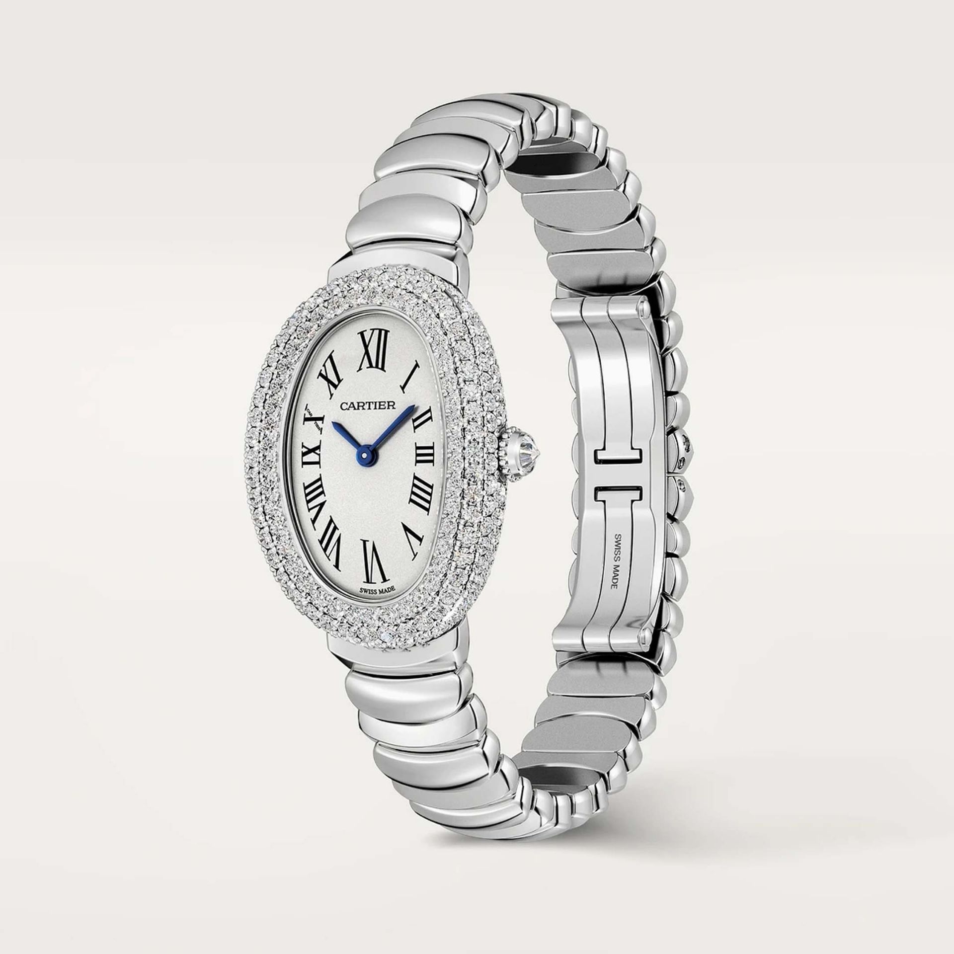 CARTIER Baignoire Modello Piccolo, Oro Bianco, Diamanti 31,4 X 23,1 MM WJBA0051