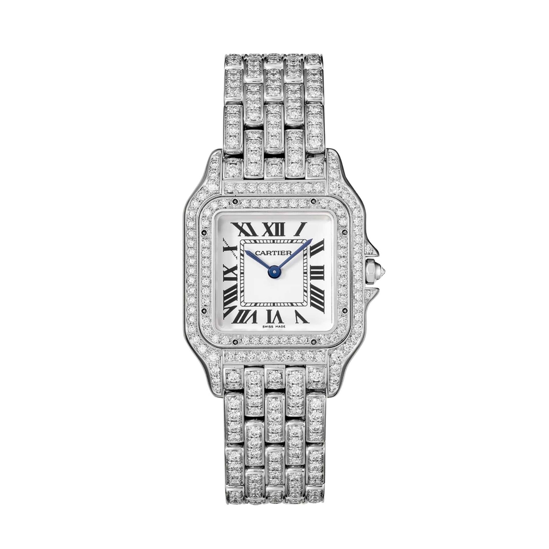 CARTIER Panthère De Cartier Modello Medio, Oro Bianco, Diamanti 27 X 37 MM HPI01722
