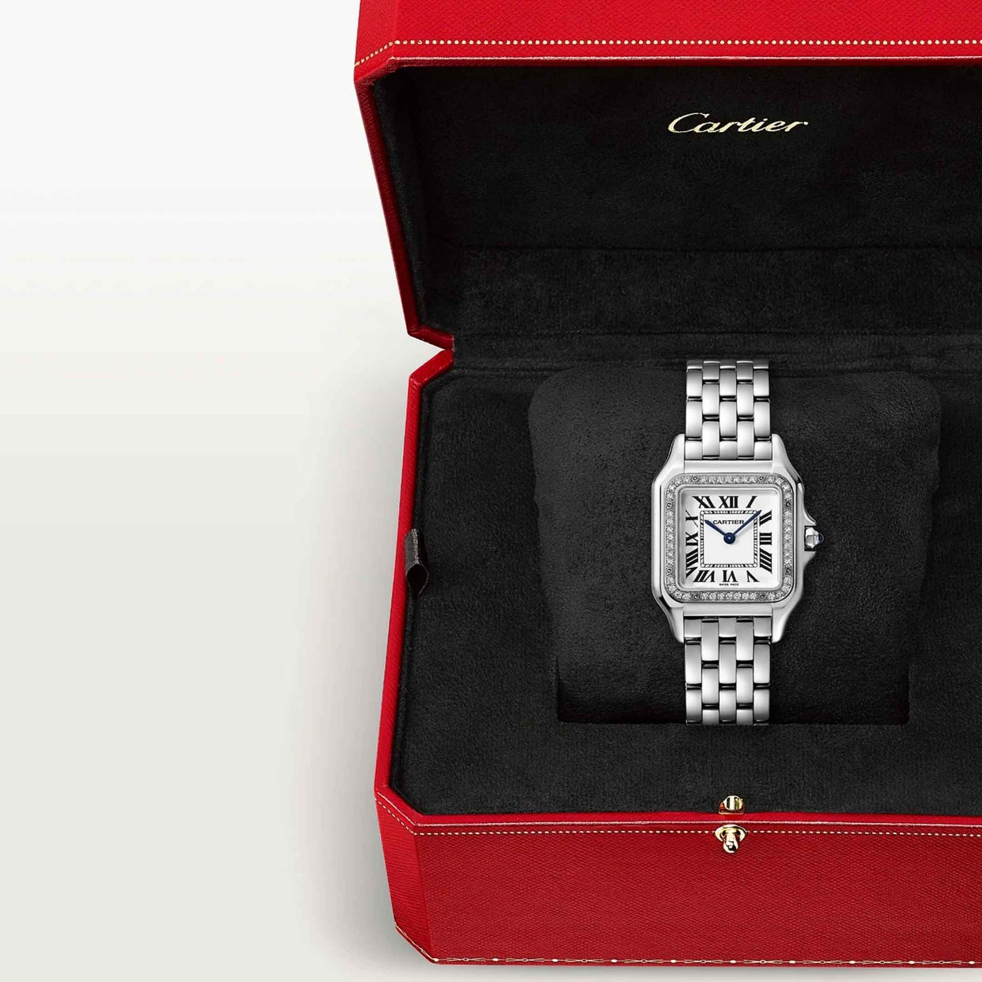 CARTIER Panthère De Cartier Modello Medio, Acciaio, Diamanti 27 X 37 MM W4PN0018