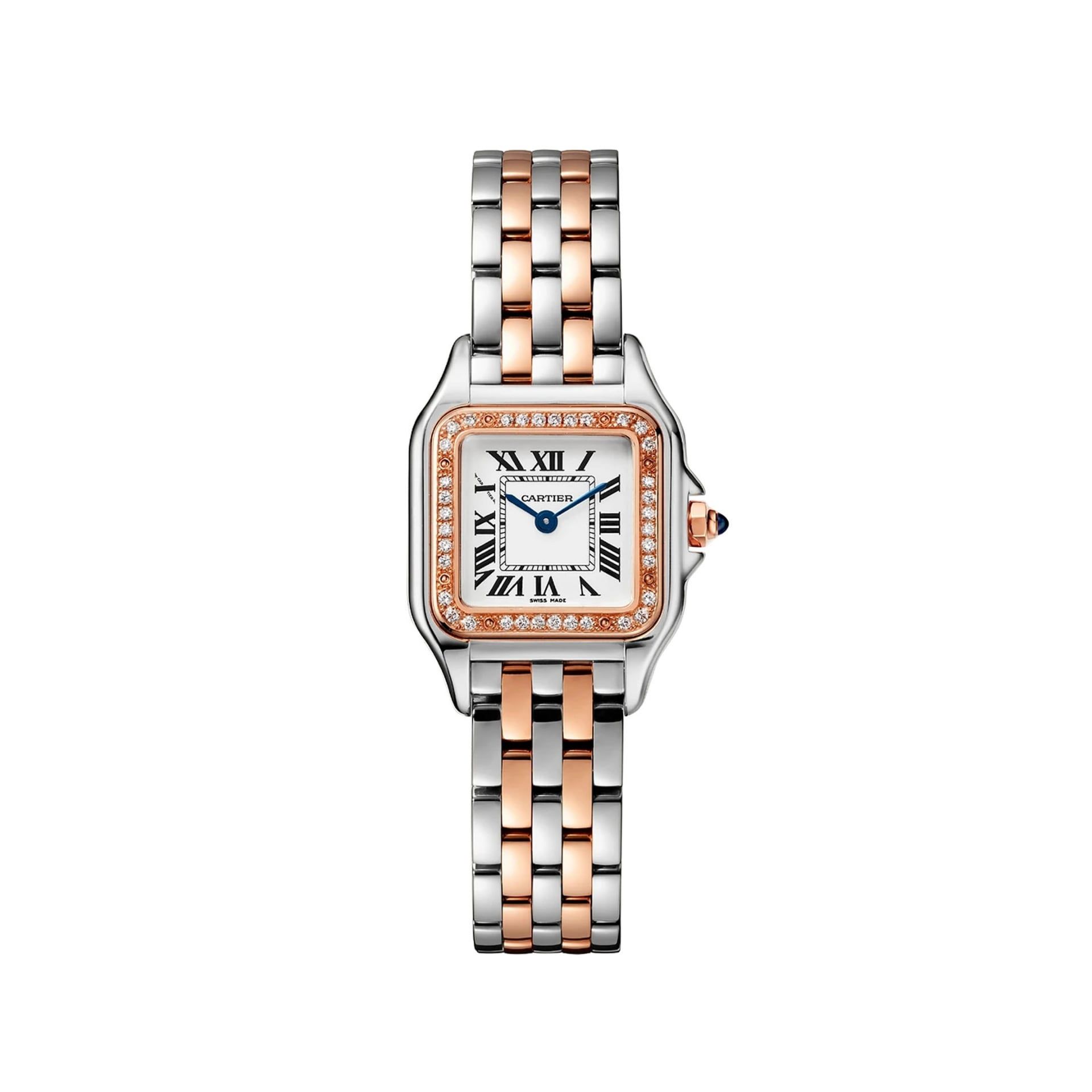 CARTIER Panthère De Cartier Modello Piccolo, Oro Rosa e Acciaio, Diamanti 22 X 30 MM W3PN0009