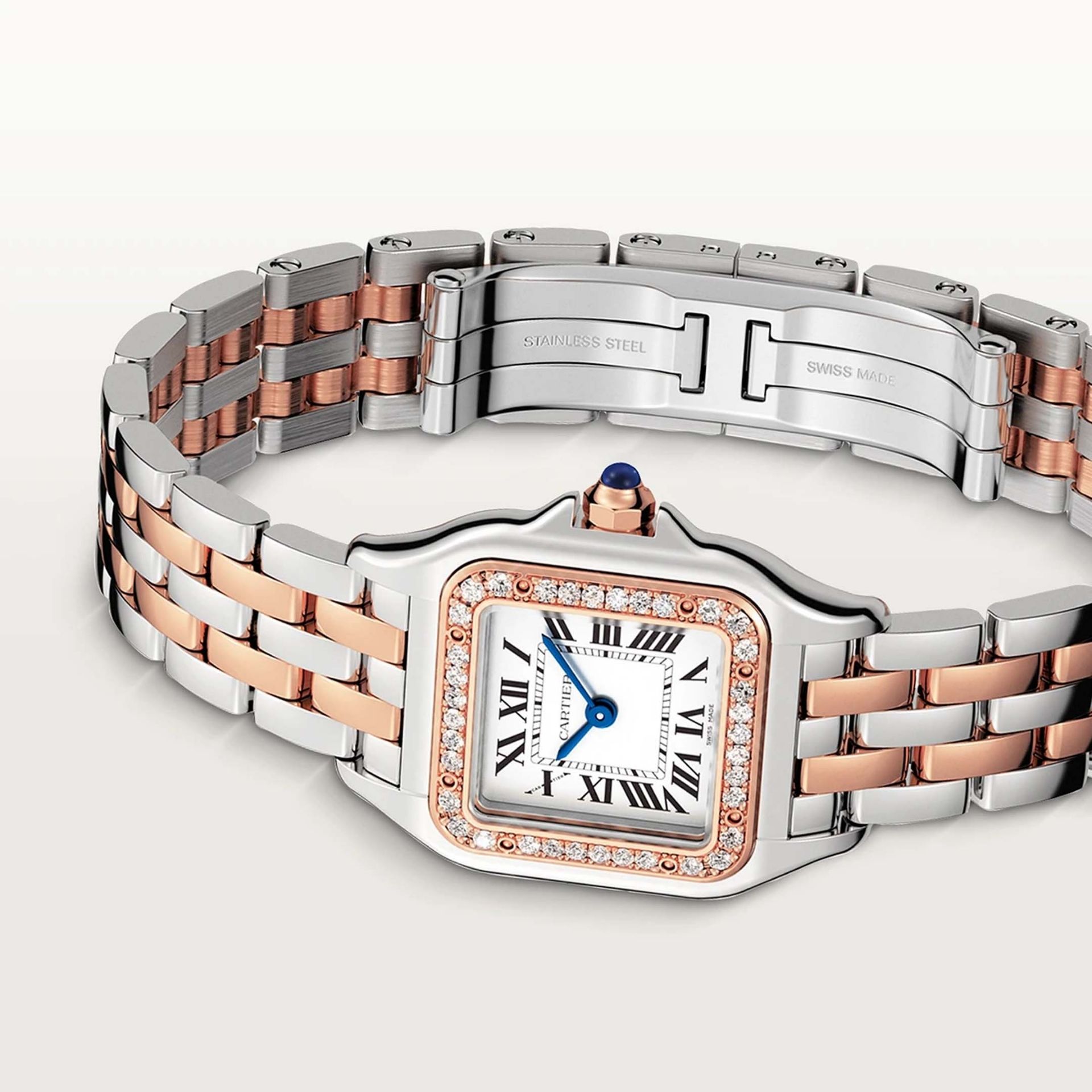 CARTIER Panthère De Cartier Modello Piccolo, Oro Rosa e Acciaio, Diamanti 22 X 30 MM W3PN0009