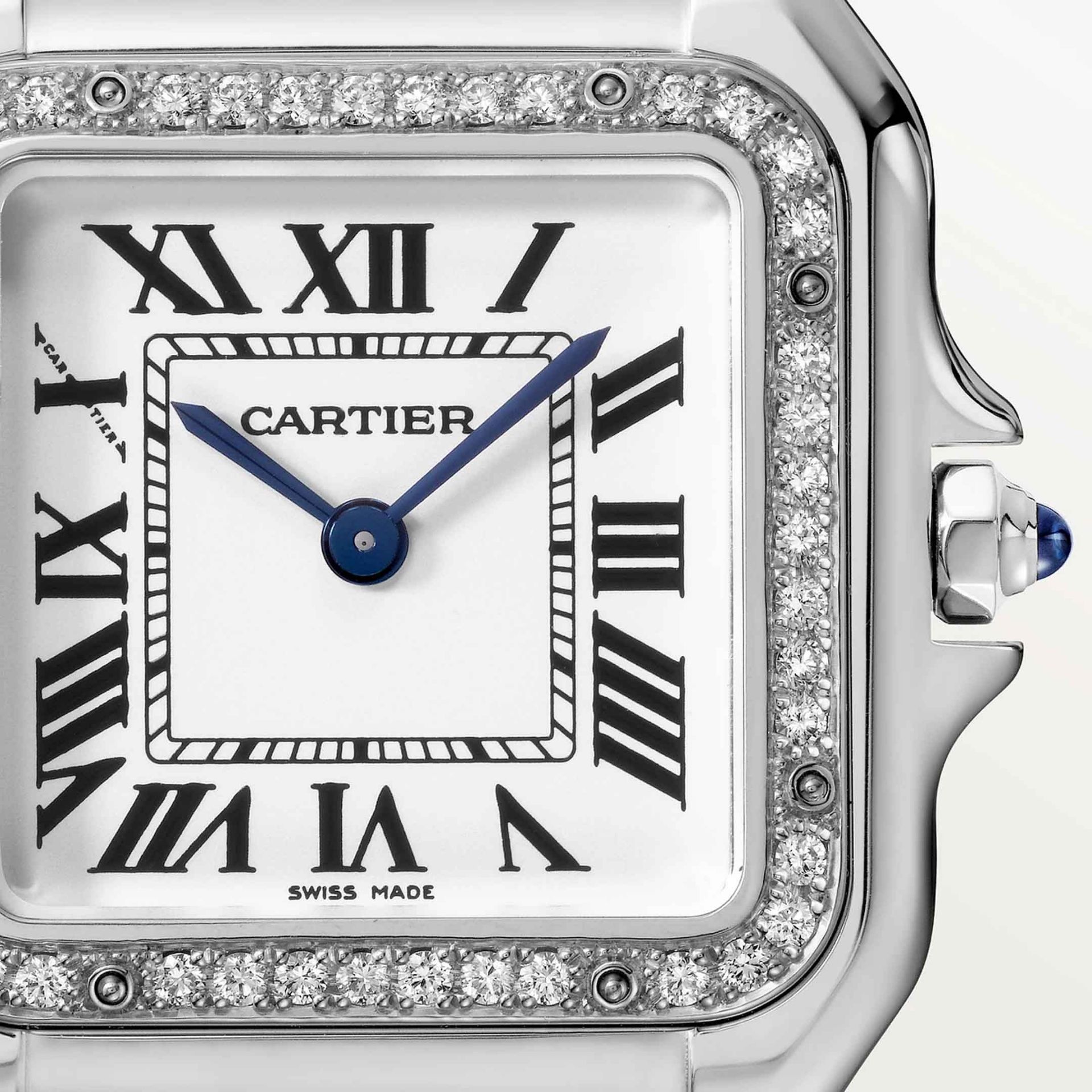 CARTIER Panthère De Cartier Modello Piccolo, Acciaio, Diamanti 22X30 MM W4PN0016