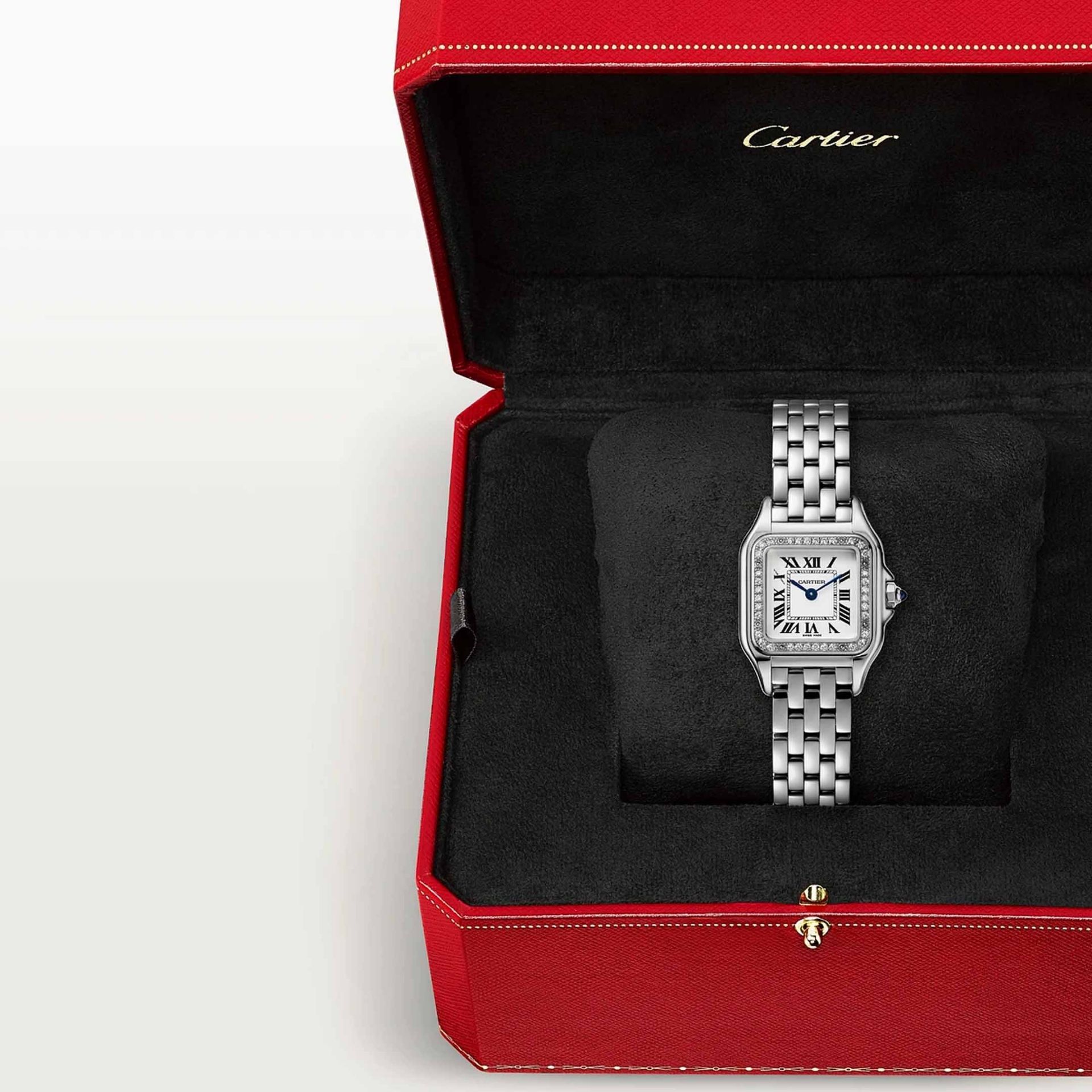 CARTIER Panthère De Cartier Modello Piccolo, Acciaio, Diamanti 22X30 MM W4PN0016
