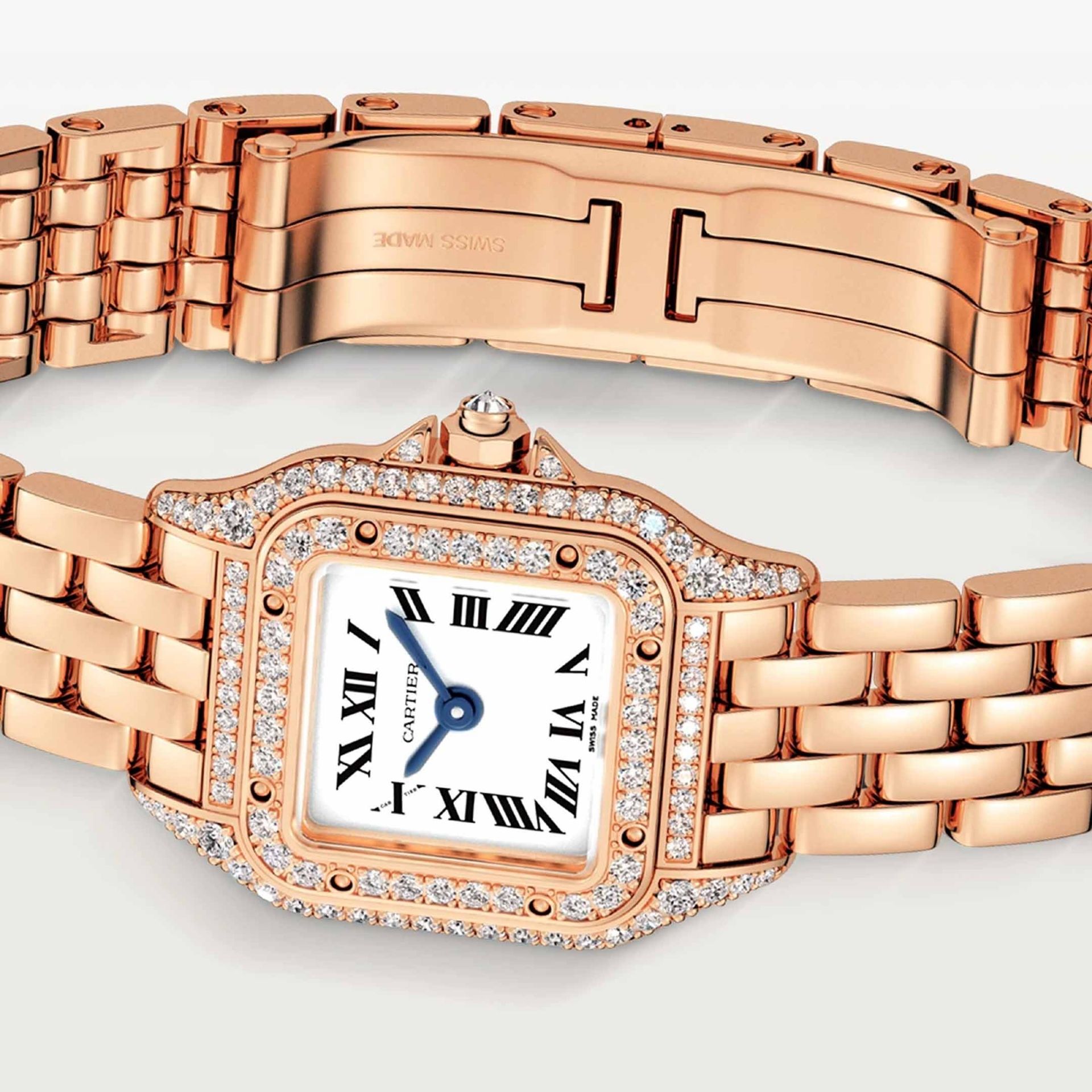 CARTIER Panthère De Cartier Modello Mini, Oro Rosa, Diamanti 25 X 21 MM WJPN0068