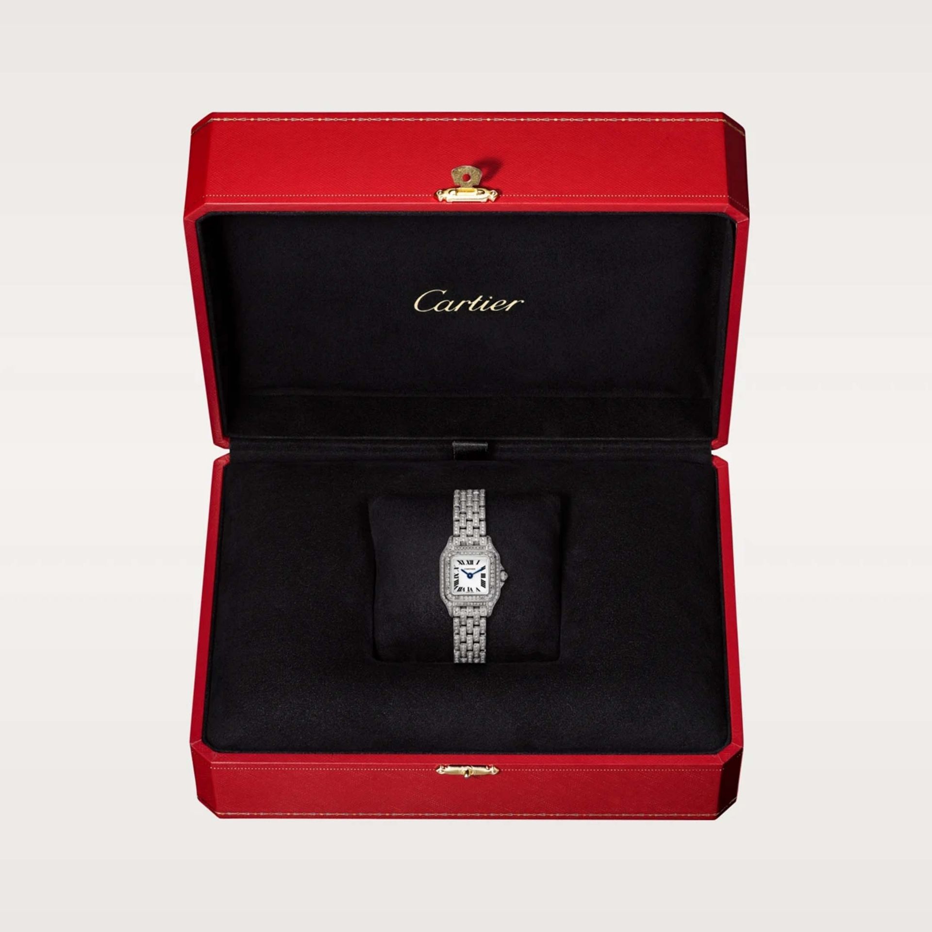 CARTIER Panthère De Cartier Modello Mini, Oro Bianco Rodiato, Diamanti 25 X 21 MM HPI01719