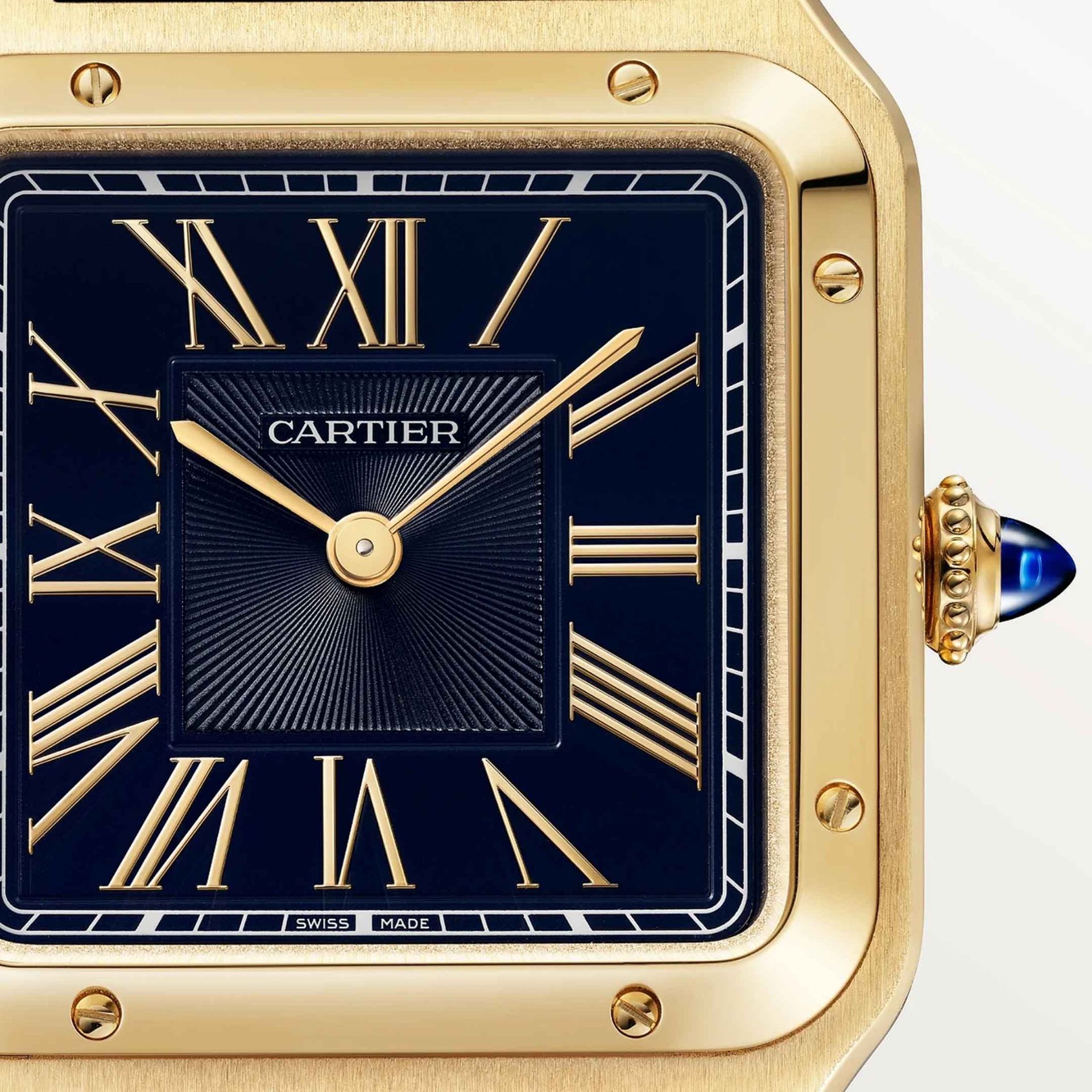 CARTIER Santos-Dumont Modello Grande, Oro, Pelle 43.5 X 31.4 MM WGSA0115