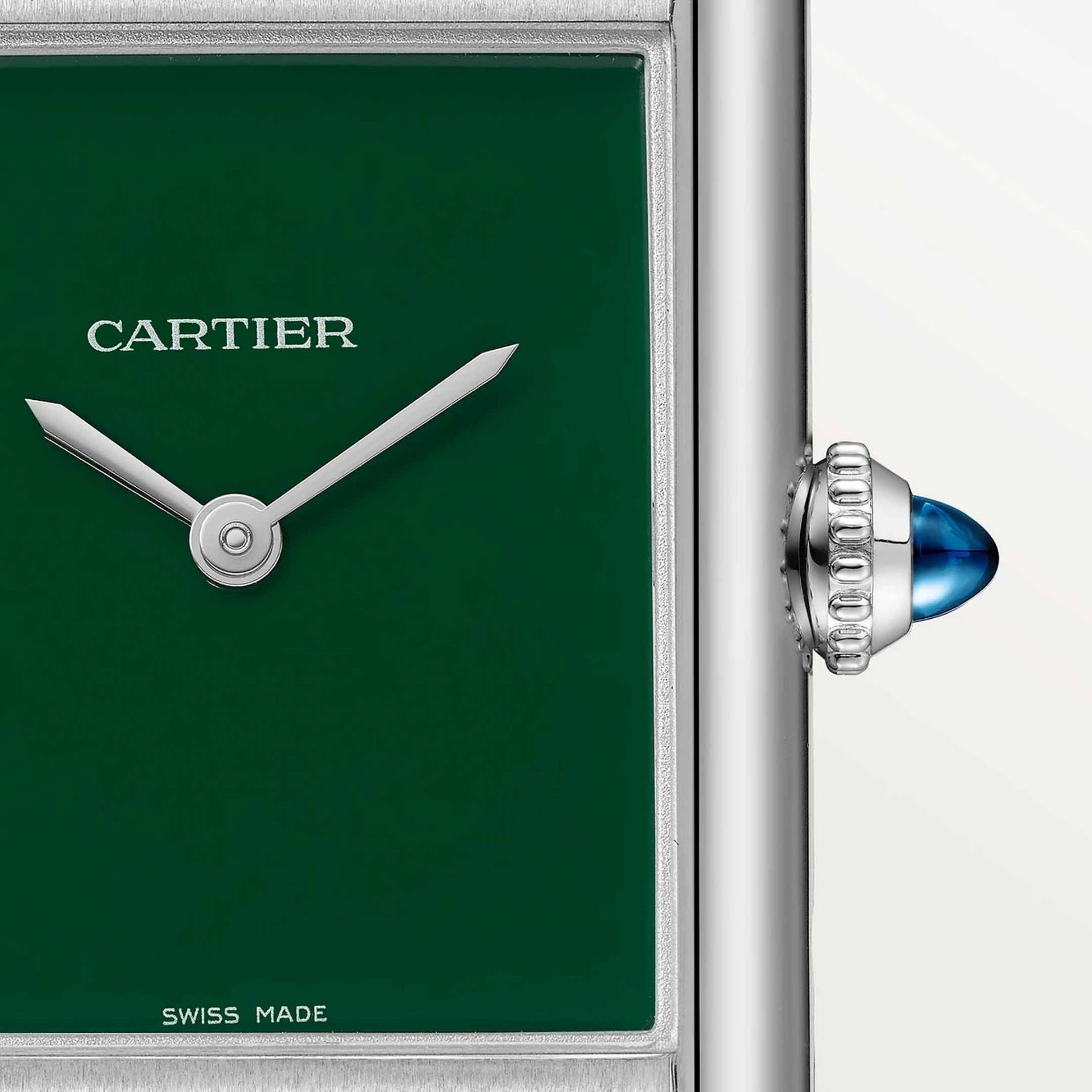 CARTIER Tank Must De Cartier Modello Grande, Acciaio, Pelle 33.7 x 25.5 MM WSTA0115