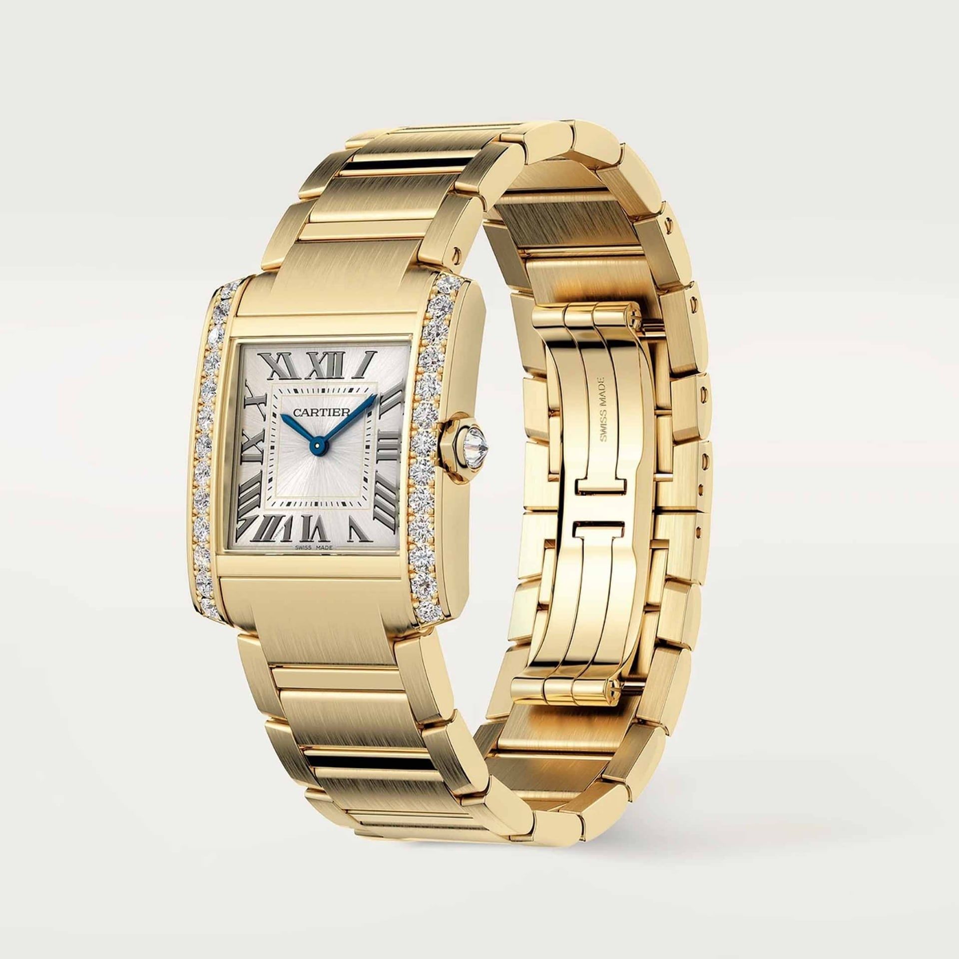 CARTIER Tank Française Modello Medio, Oro Giallo, Diamanti 32 X 27 MM WJTA0061