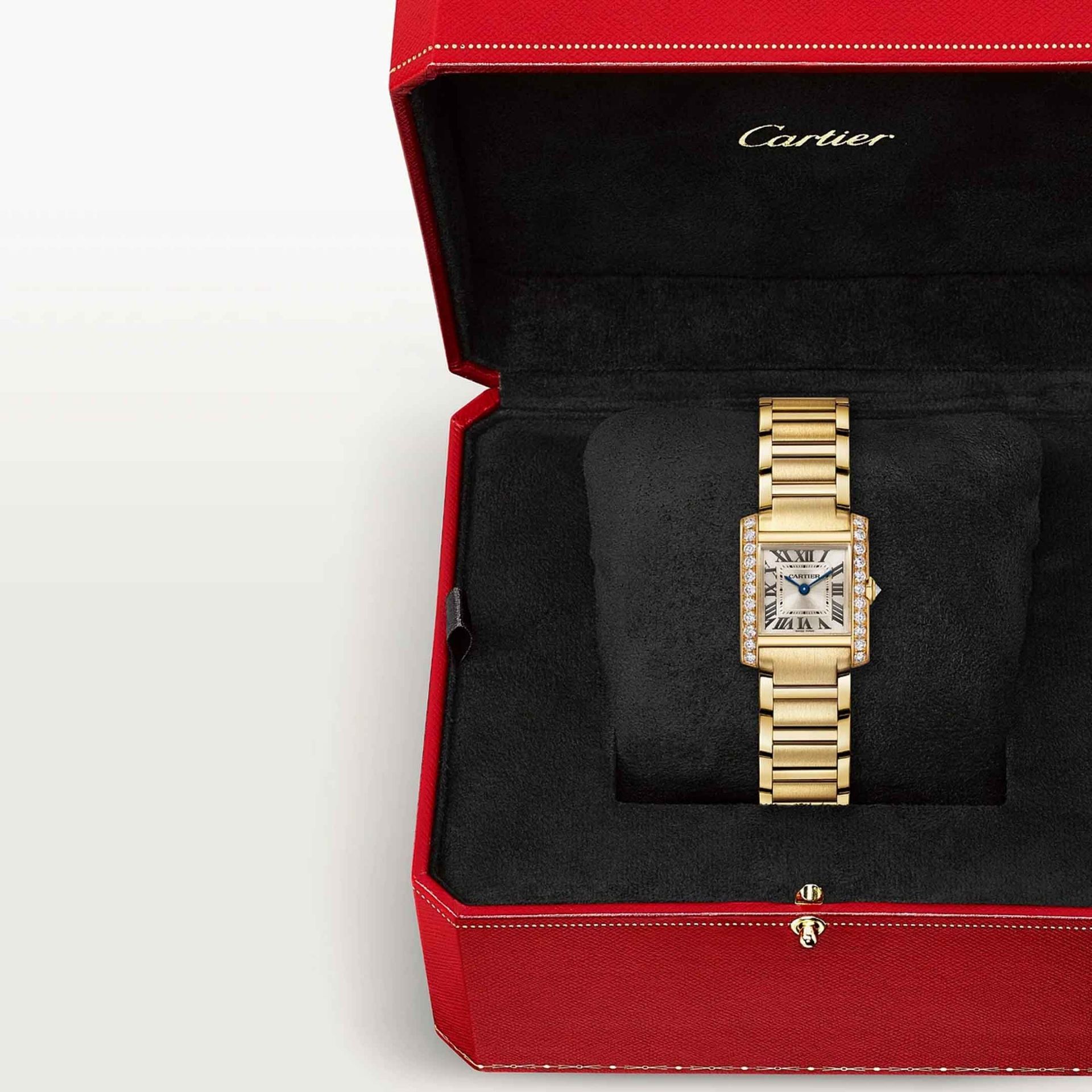 CARTIER Tank Française Modello Piccolo, Oro Giallo, Diamanti 25.7 X 21.2 MM WJTA0062