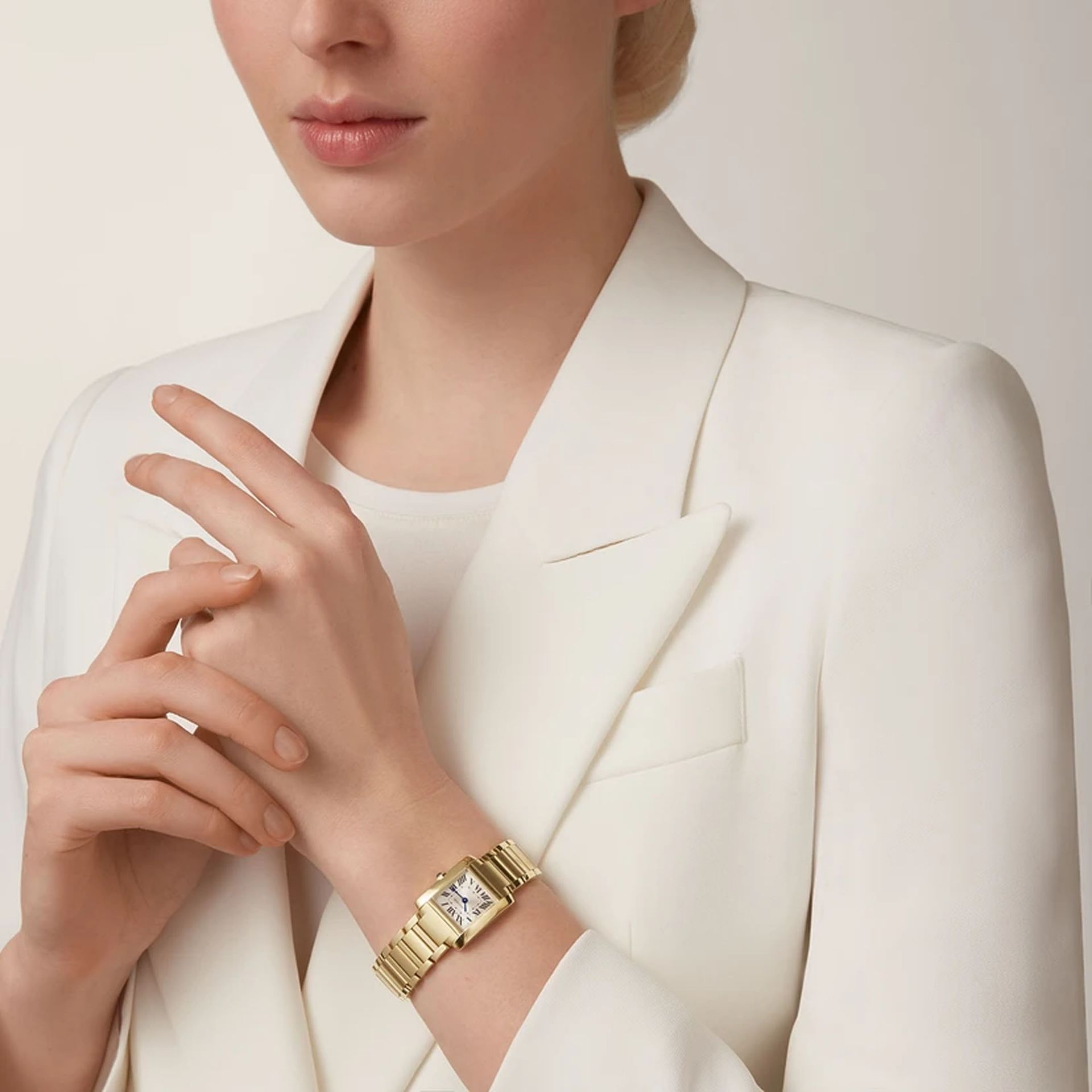 CARTIER Tank Française Modello Piccolo, Oro Giallo 25.7 X 21.2 MM WGTA0344
