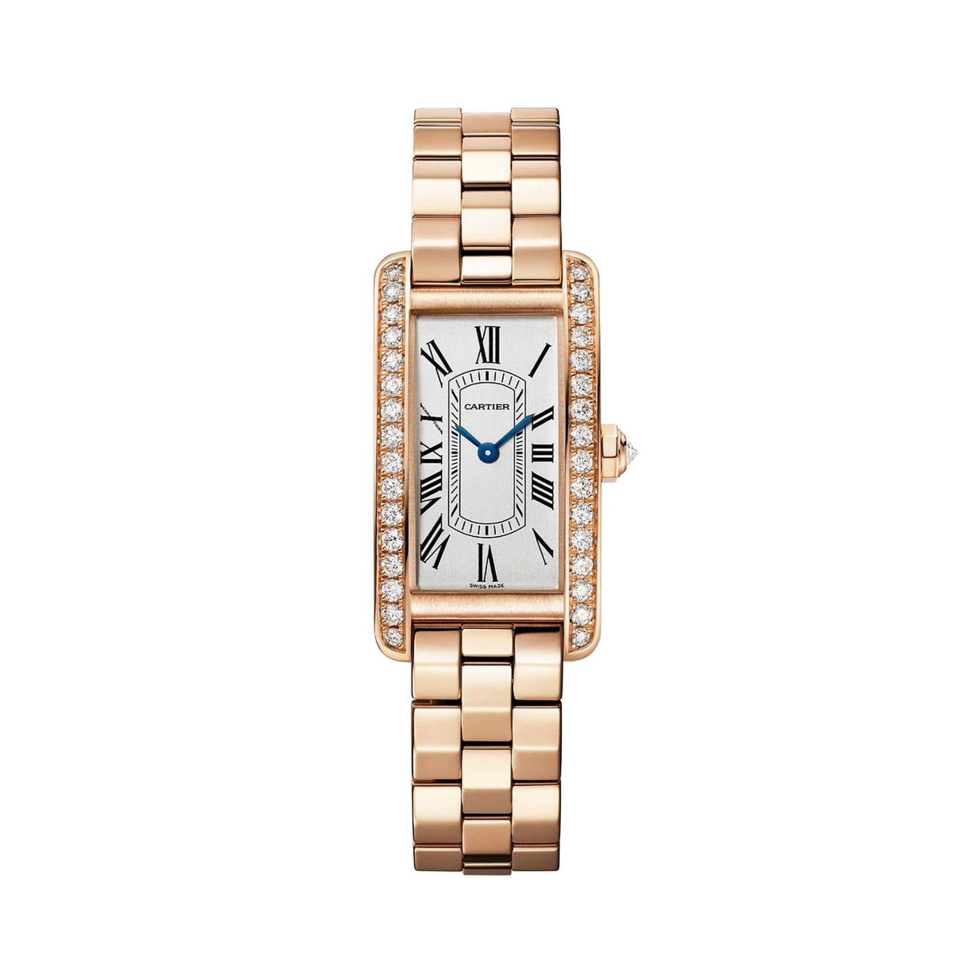 CARTIER Tank Américaine Modello Piccolo, Oro Rosa, Diamanti 35.4 X 19.4 MM WJTA0056