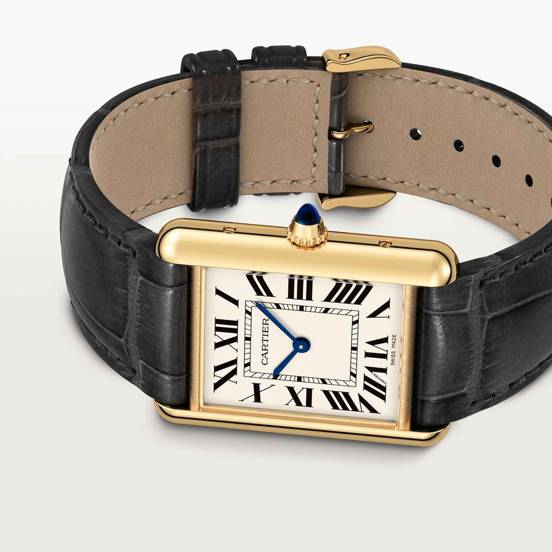 CARTIER Tank Louis Cartier Modello Grande, Oro Giallo, Pelle 34 X 25,5  MM WGTA0343