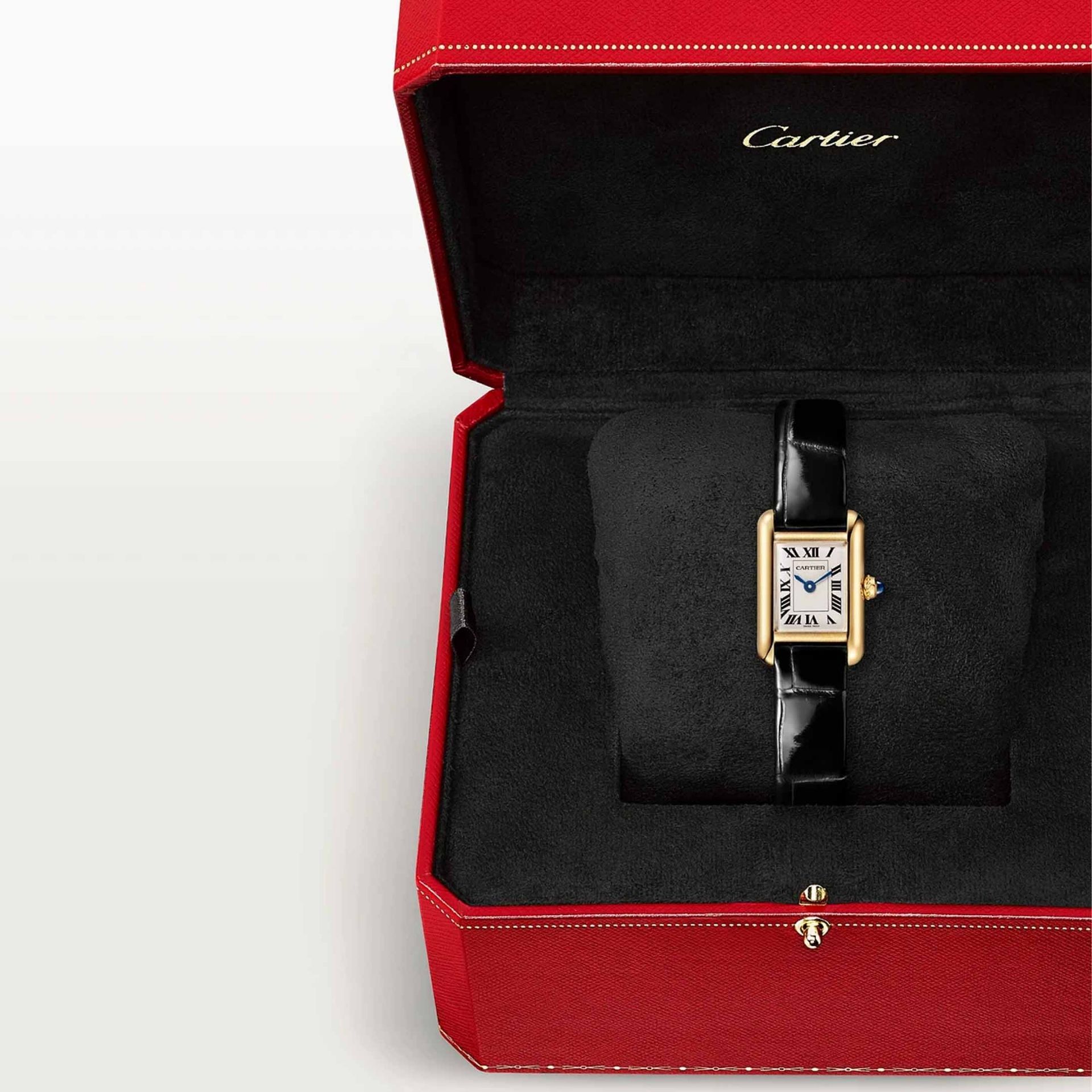 CARTIER Tank Louis Cartier Modello Mini, Oro Giallo, Pelle 24 X 16.5 MM WGTA0352