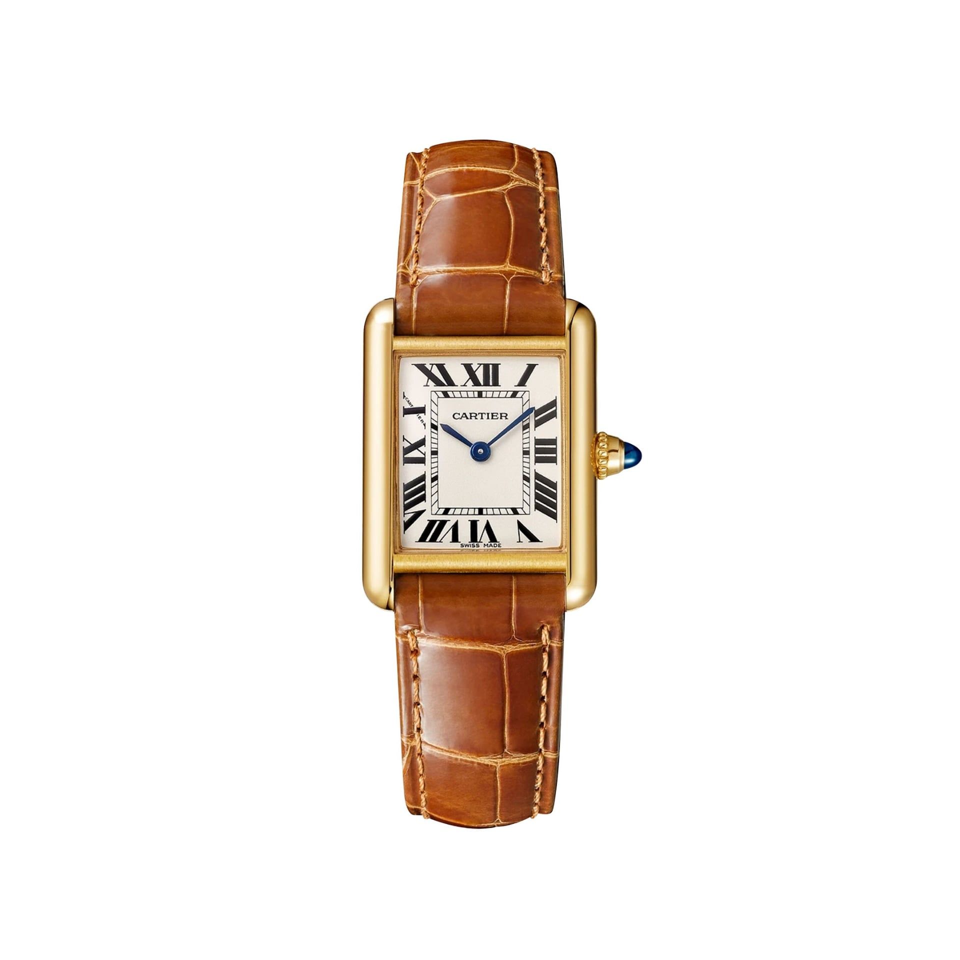 CARTIER Tank Louis Cartier Modello Piccolo, Oro Giallo, Pelle 29.5 X 22  MM WGTA0342