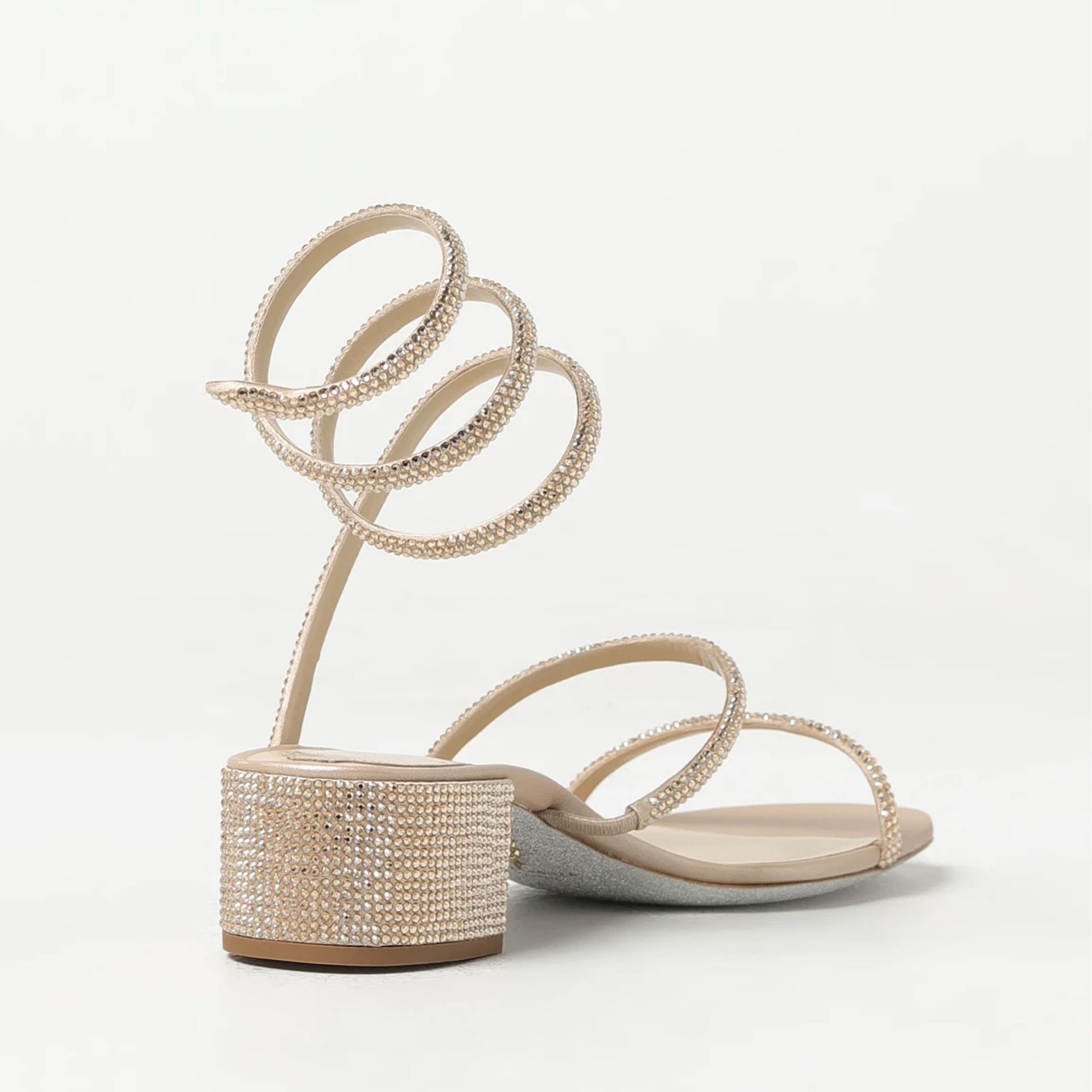 Rene Caovilla Cleo - Sandali Tacco Basso Beige  C12037-040-R001V104