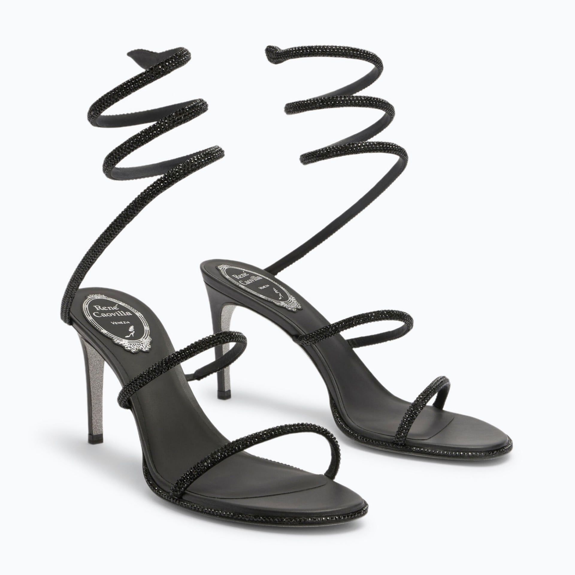 RENE CAOVILLA Cleo - Sandali Tacco Medio Nero  C10416-080-R001V050