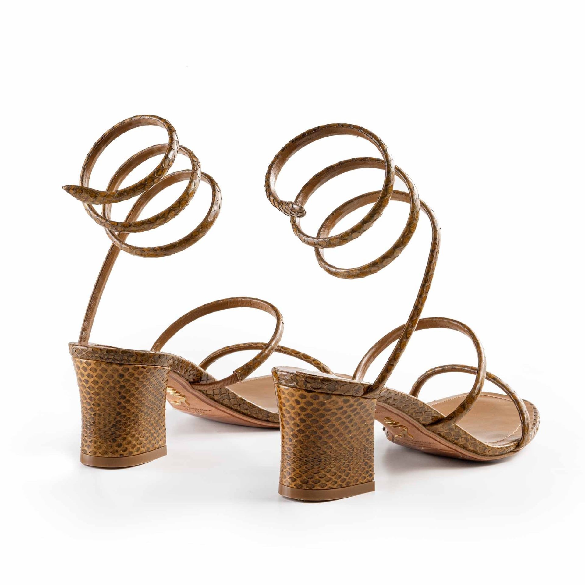 RENE CAOVILLA Cleo - Sandali Tacco Basso Soul Marrone  C12492-050-AY015111