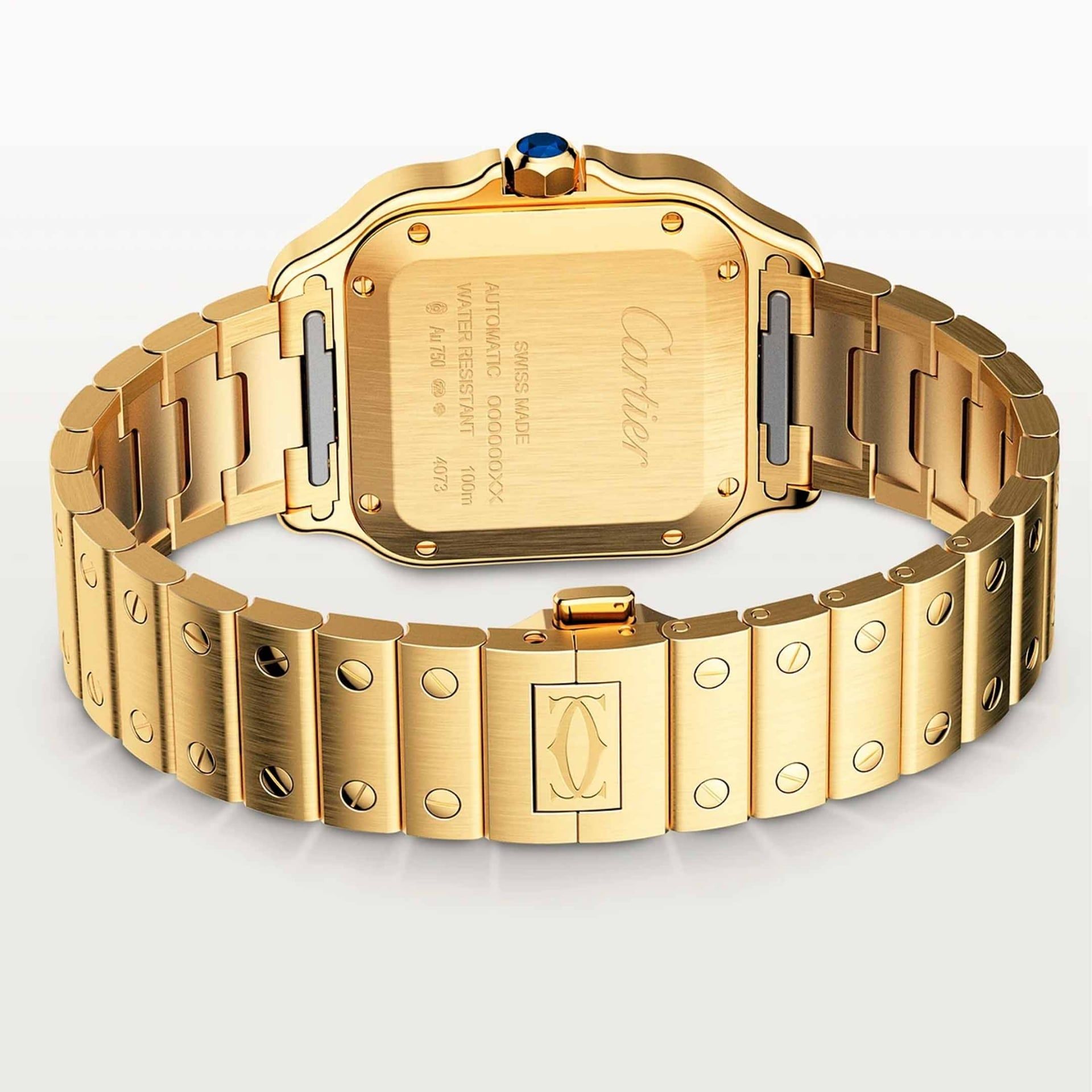 CARTIER Santos De Cartier Modello Medio, Oro Giallo 35.1  MM WGSA0030