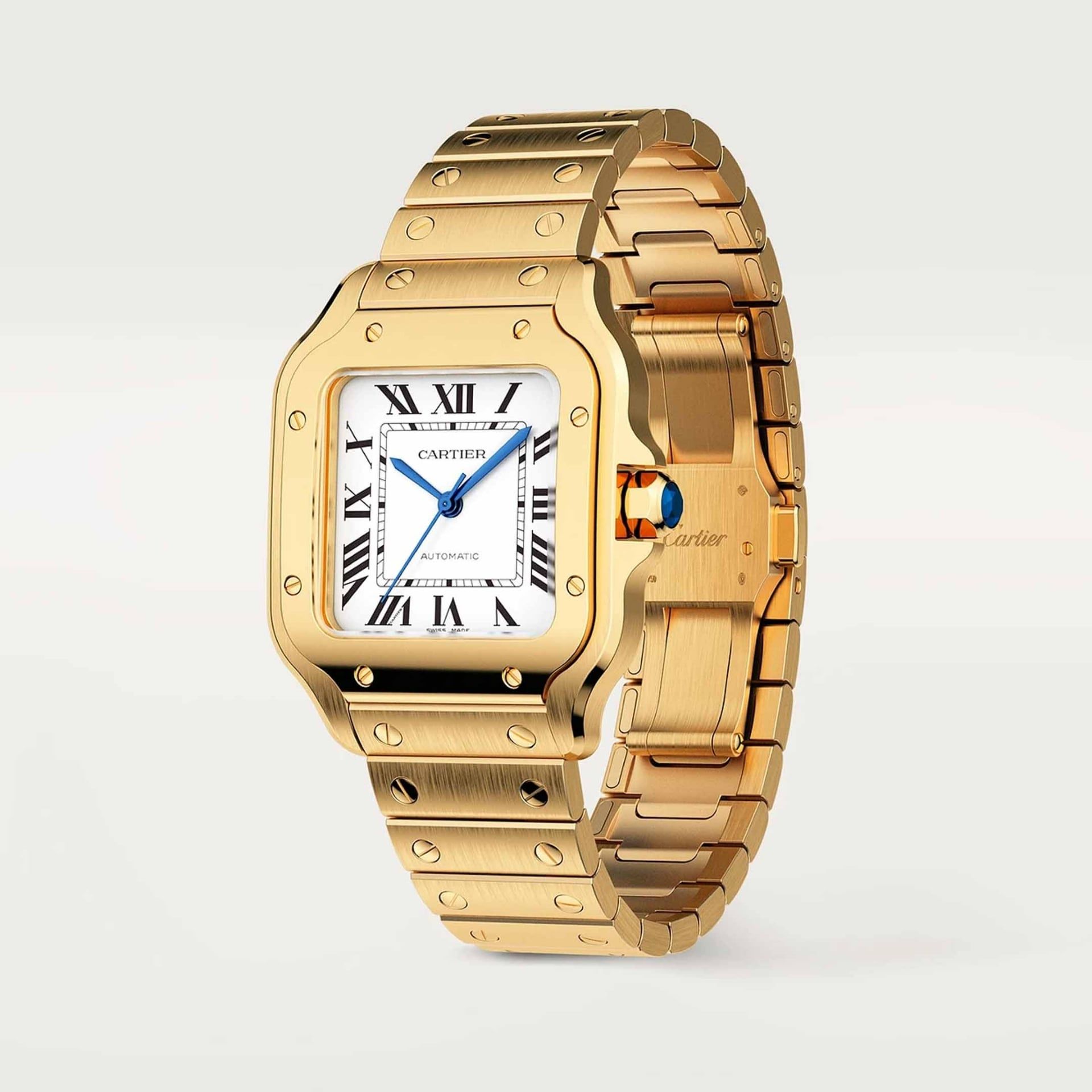 CARTIER Santos De Cartier Modello Medio, Oro Giallo 35.1  MM WGSA0030