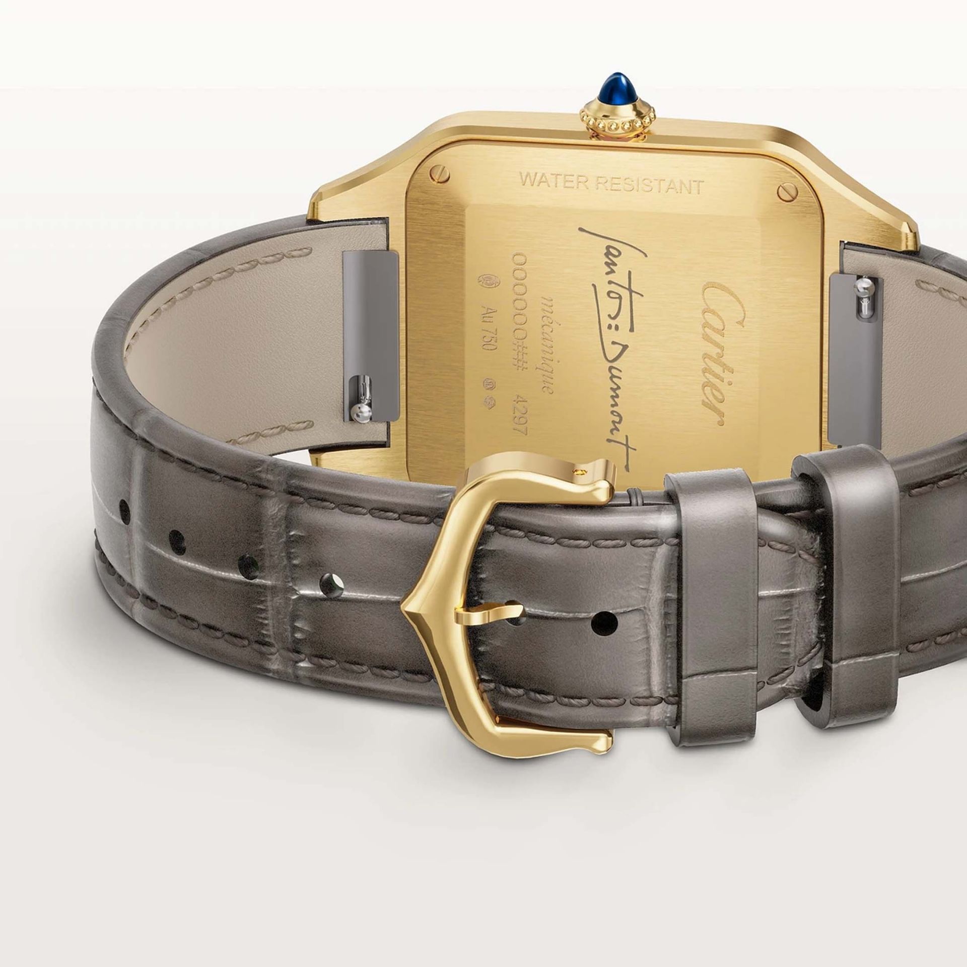 CARTIER Santos-Dumont Modello Grande, Oro, Pelle 43.5 X 31.4 MM WGSA0097