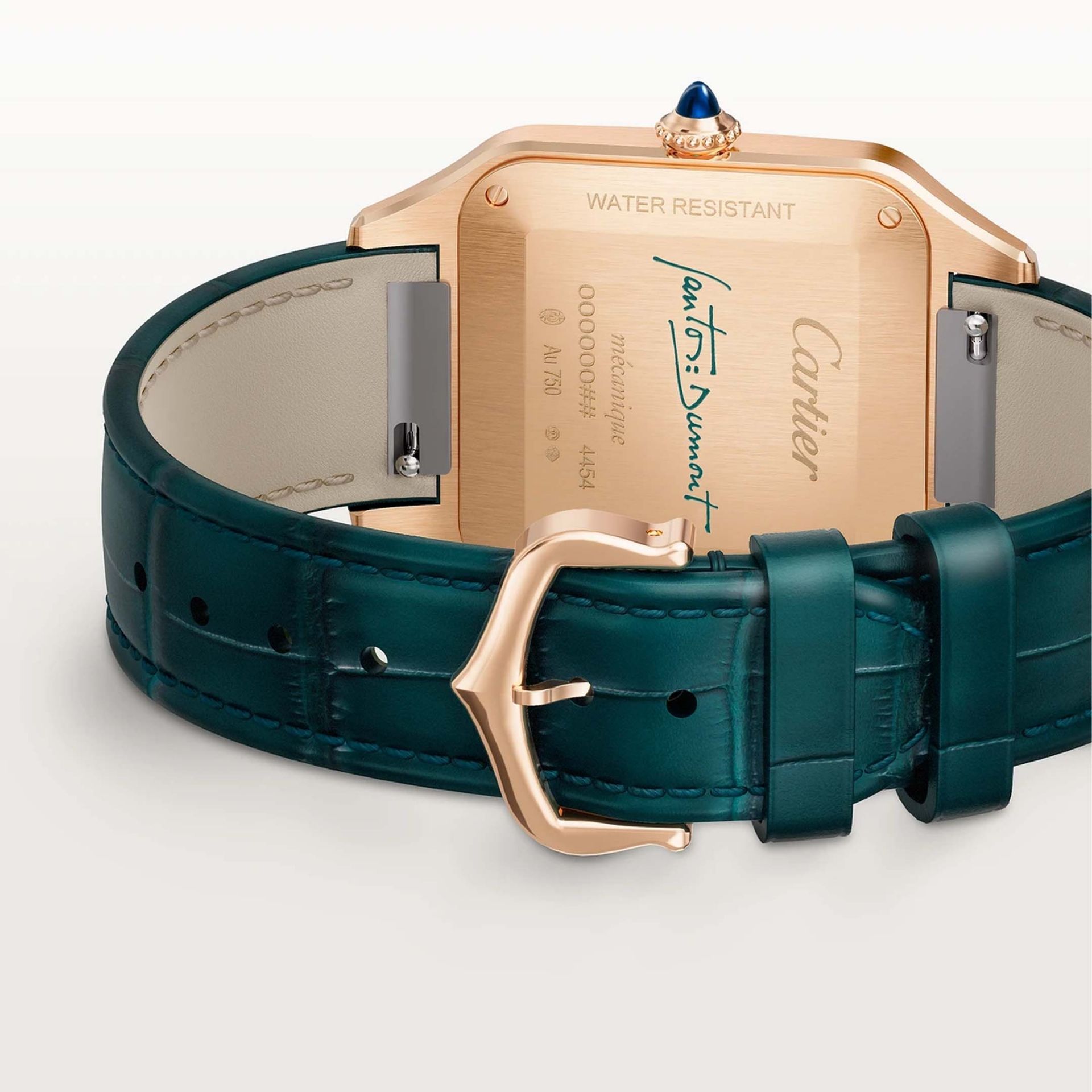 CARTIER Santos-Dumont Modello Grande, Oro Rosa, Pelle 43.5 X 31.4 MM WGSA0098