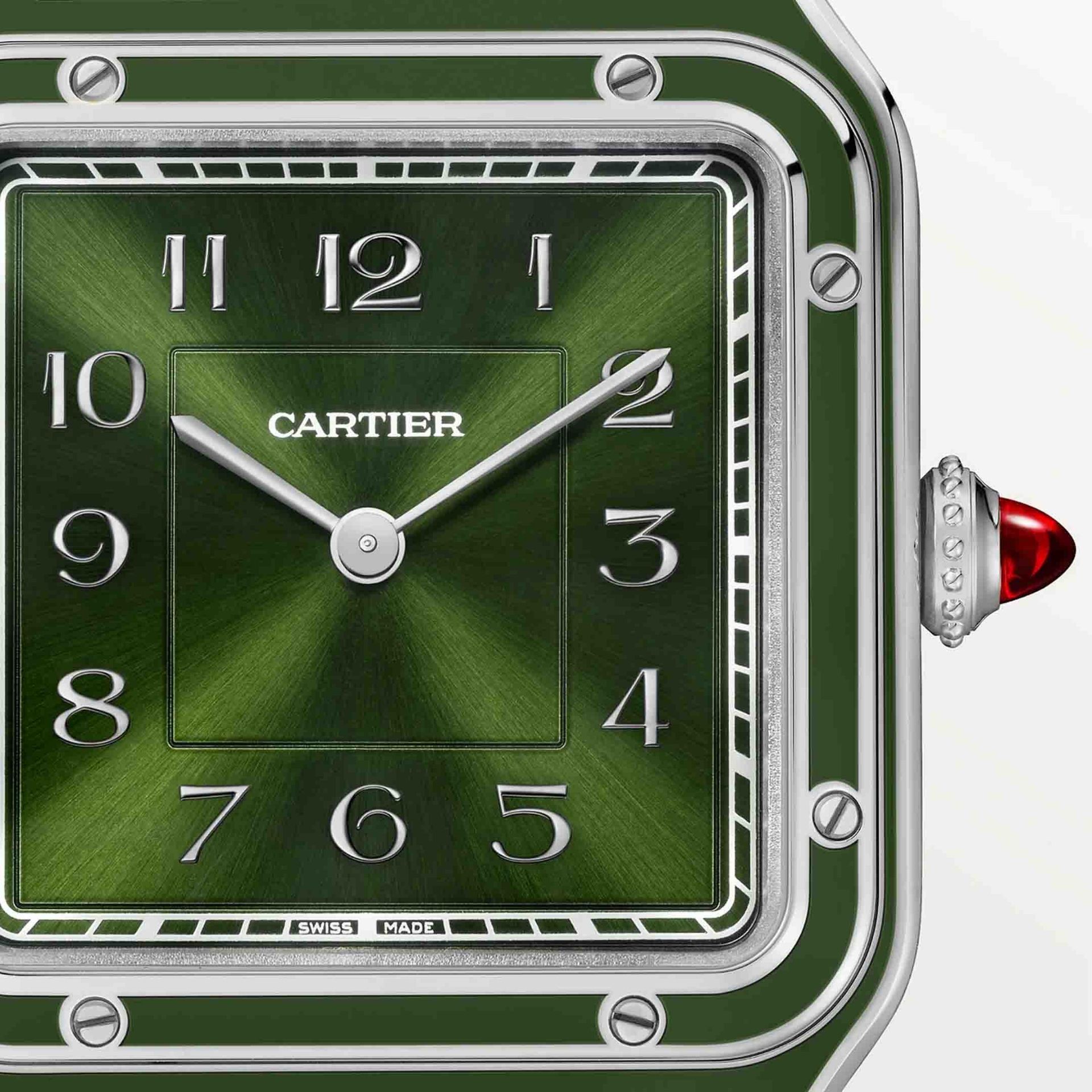 CARTIER Santos-Dumont Modello Grande, Platino, Pelle 43.5 X 31.4 MM WGSA0096