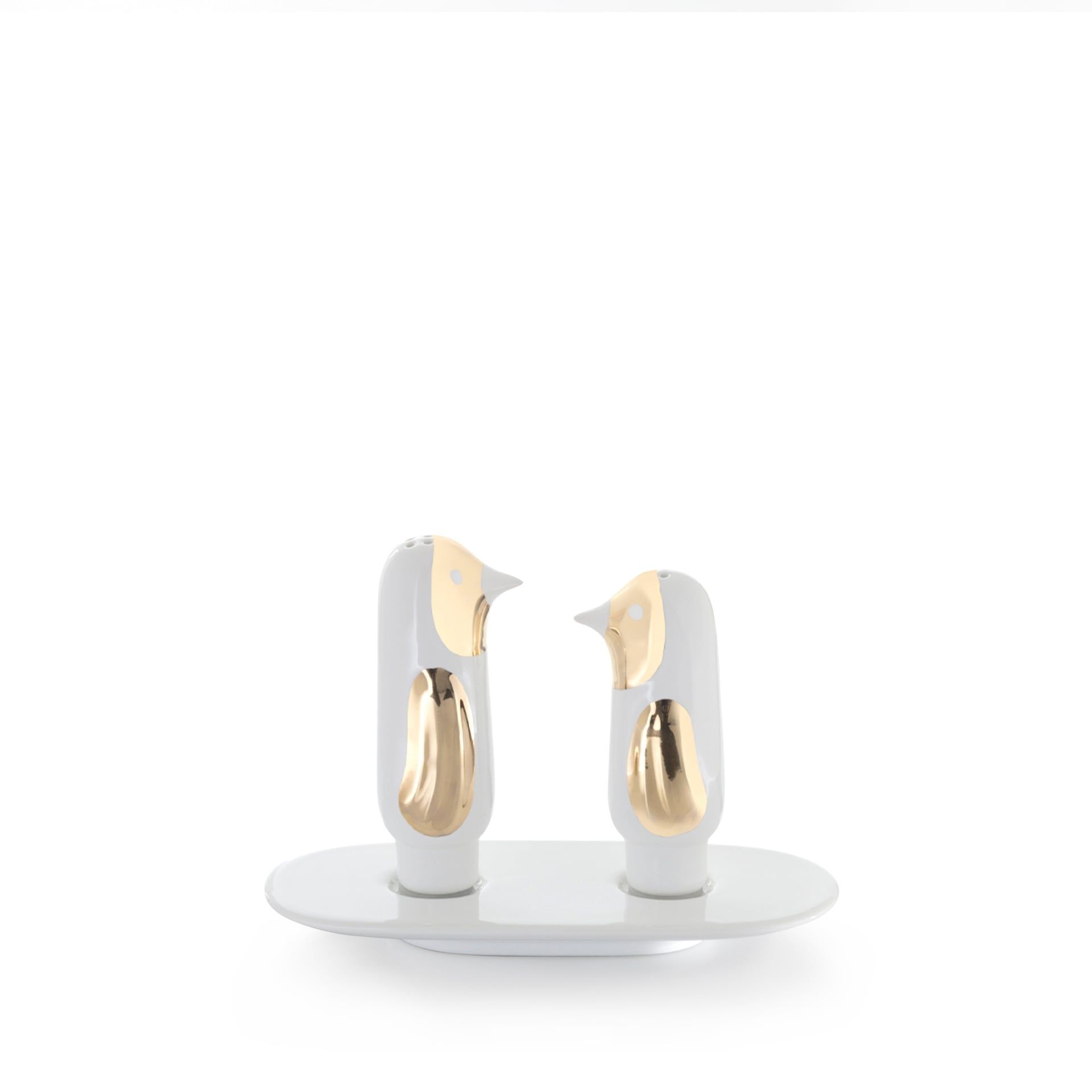 BOSA Set Sale e Pepe Table Collection Bianco e Oro (Jaime Hayon) 16 CM - H 12 CM A-H63