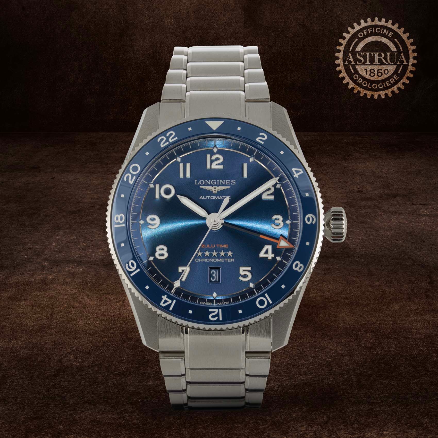 LONGINES Spirit Zulu Time 42 MM L3.812.4.93.6