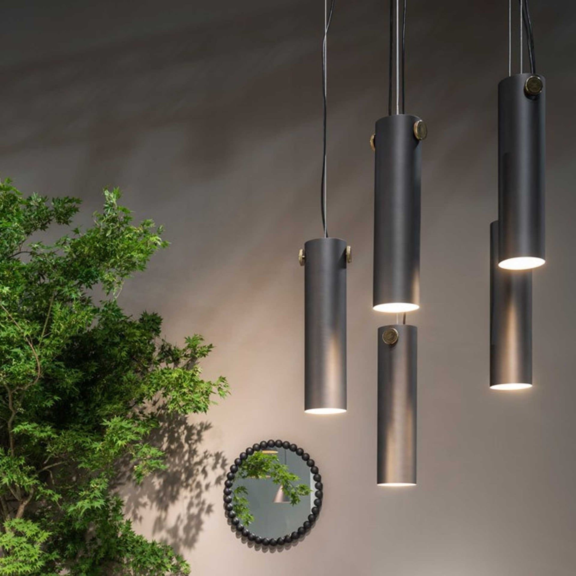 GHIDINI 1961 Lampada A Sospensione Indi-Pendant Cylinder  (Richard Hutten) Ø10x40H cm RH405BB101