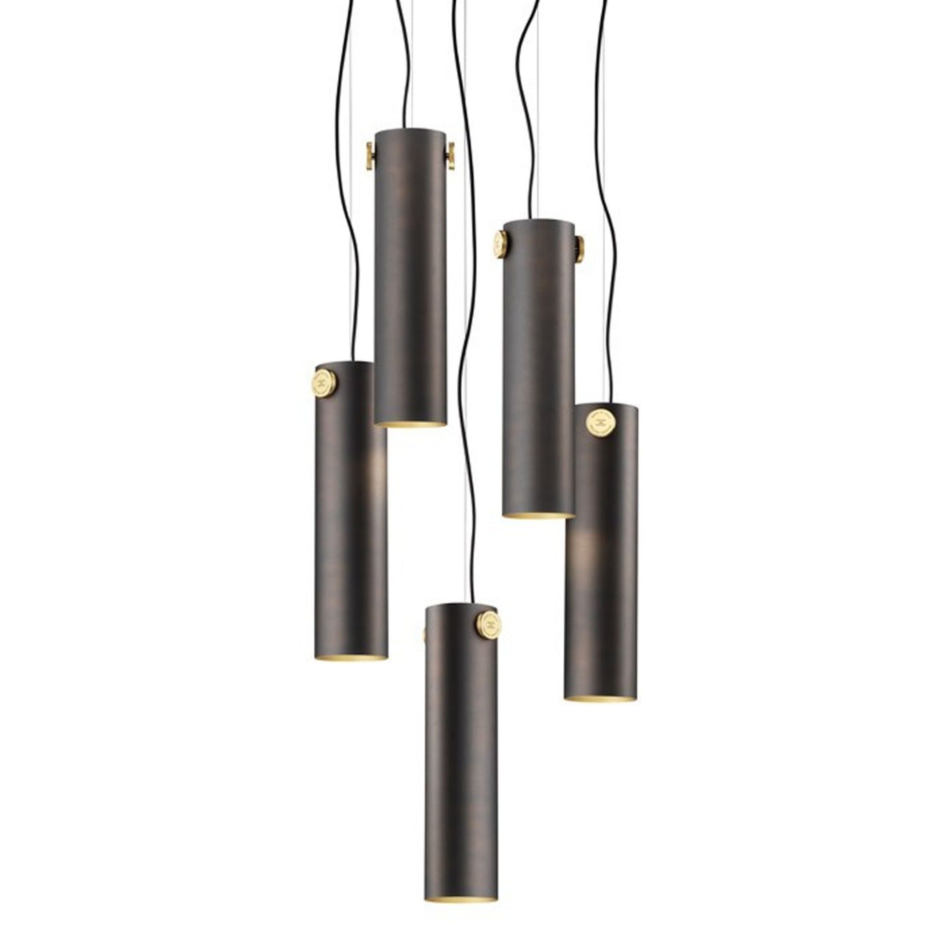 GHIDINI 1961 5 Lampade A Sospensione Indi-Pendant Cylinder  (Richard Hutten) Ø10x40H cm (singola lampada) RH405BB105