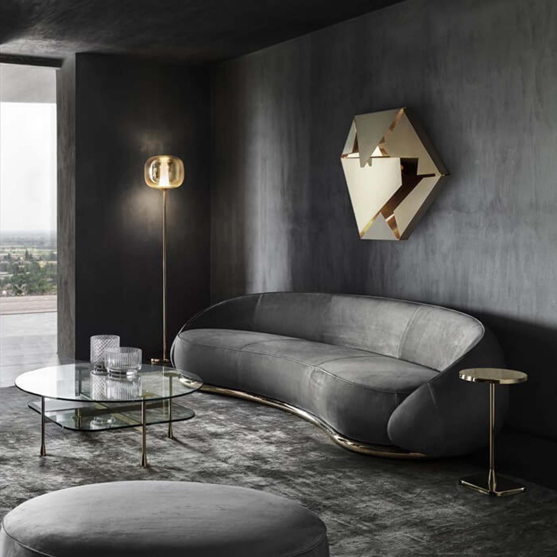 GHIDINI 1961 Tavolino Tondo In Acciaio - Opera Coffee Tables (Richard Hutten) DIAM35x52H cm RH101HB103