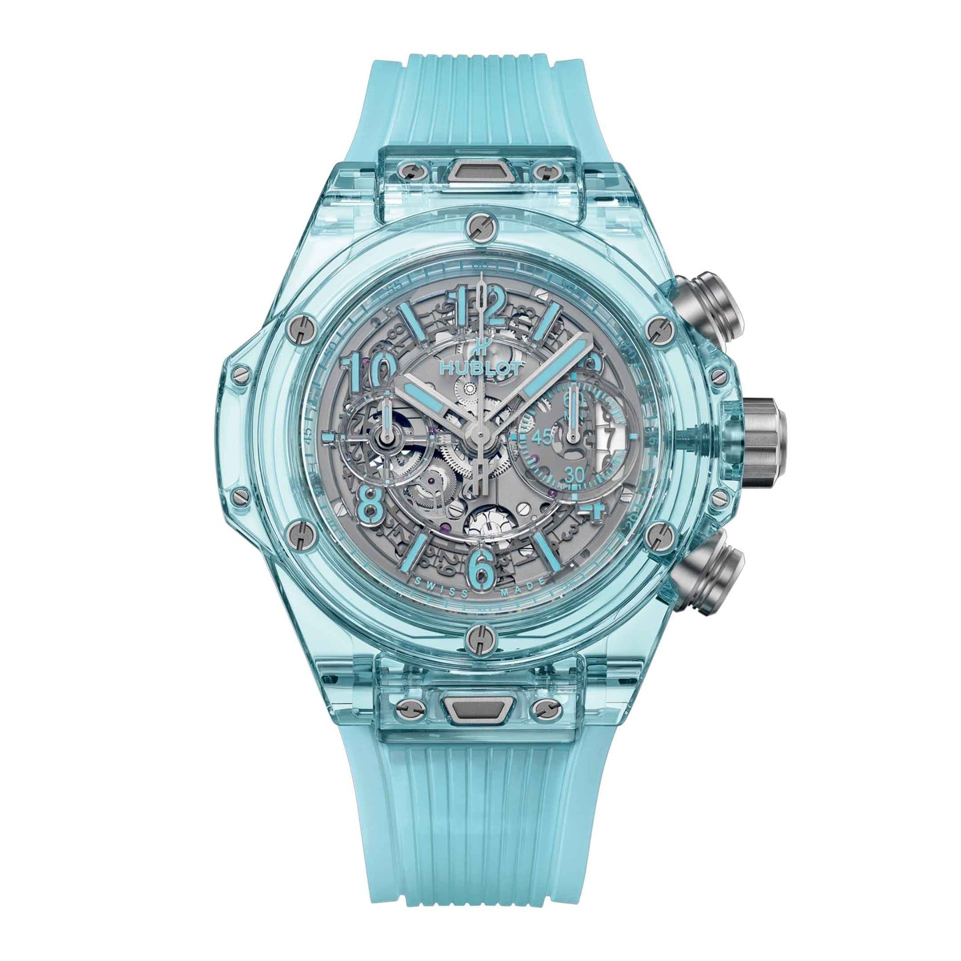 HUBLOT Big Bang Unico Water Blue Sapphire 44 MM 421.JL.4890.RT