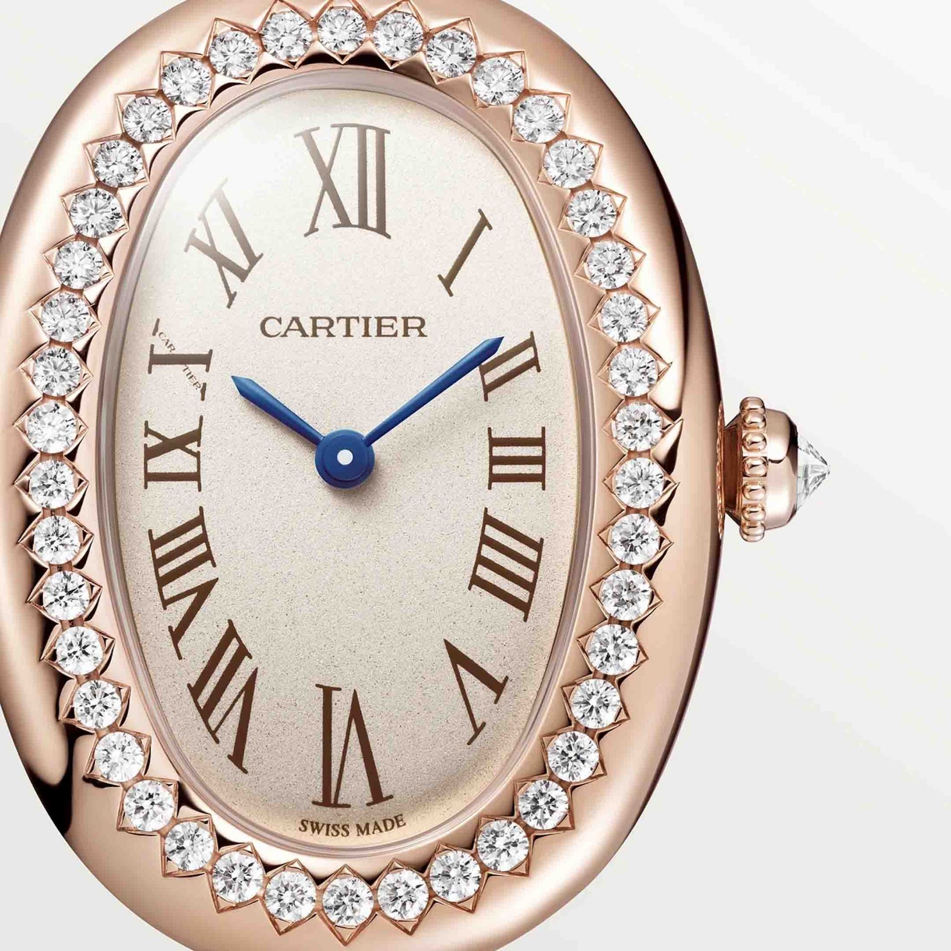 CARTIER Baignoire Modello Piccolo (Misura 17), Oro Rosa, Diamanti 31,4 X 23,1 MM WJBA0045