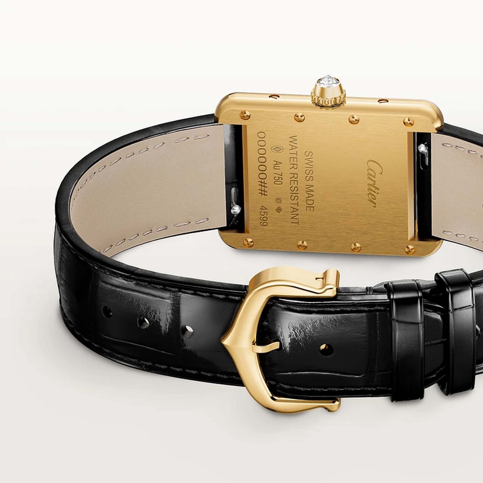 CARTIER Tank Louis Cartier Modello Piccolo, Oro Giallo, Pelle 29,5 X 22  MM WGTA0269