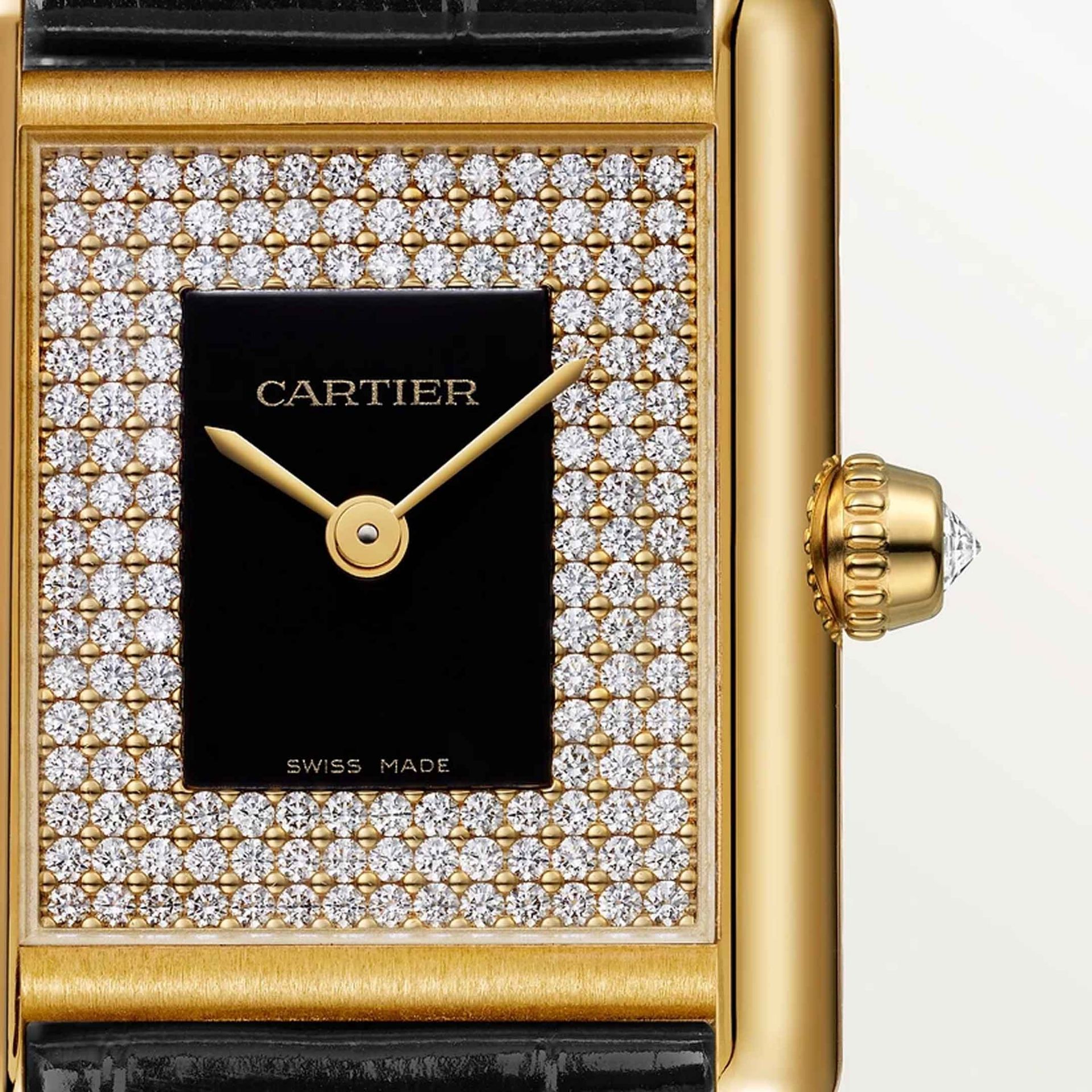CARTIER Tank Louis Cartier Modello Piccolo, Oro Giallo, Pelle 29,5 X 22  MM WGTA0269