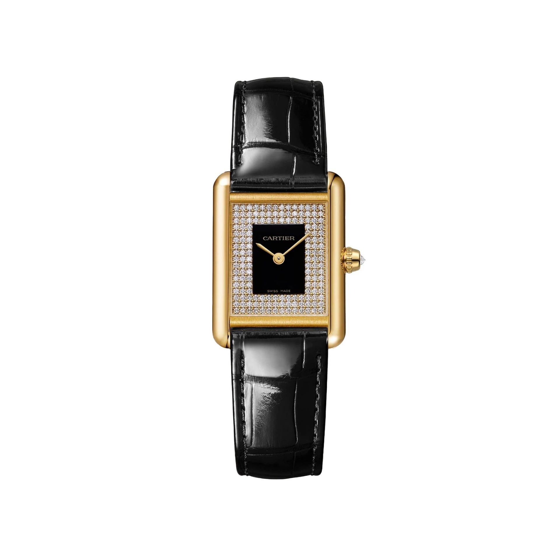 CARTIER Tank Louis Cartier Modello Piccolo, Oro Giallo, Pelle 29,5 X 22  MM WGTA0269