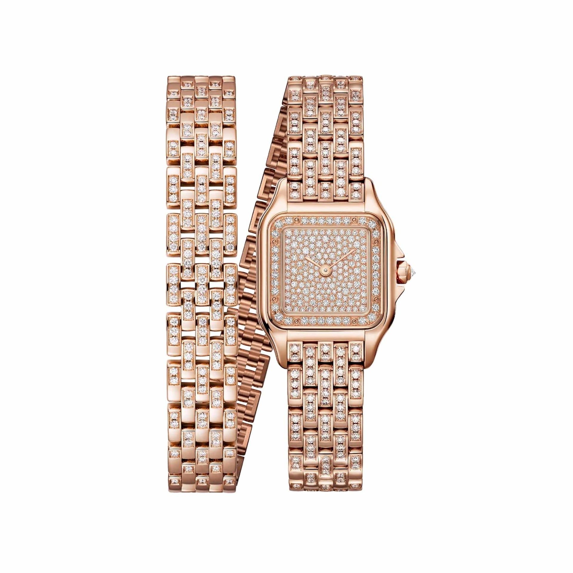 CARTIER Panthère De Cartier Modello Piccolo, Oro Rosa, Diamanti 30,3 x 22 MM WJPN0062